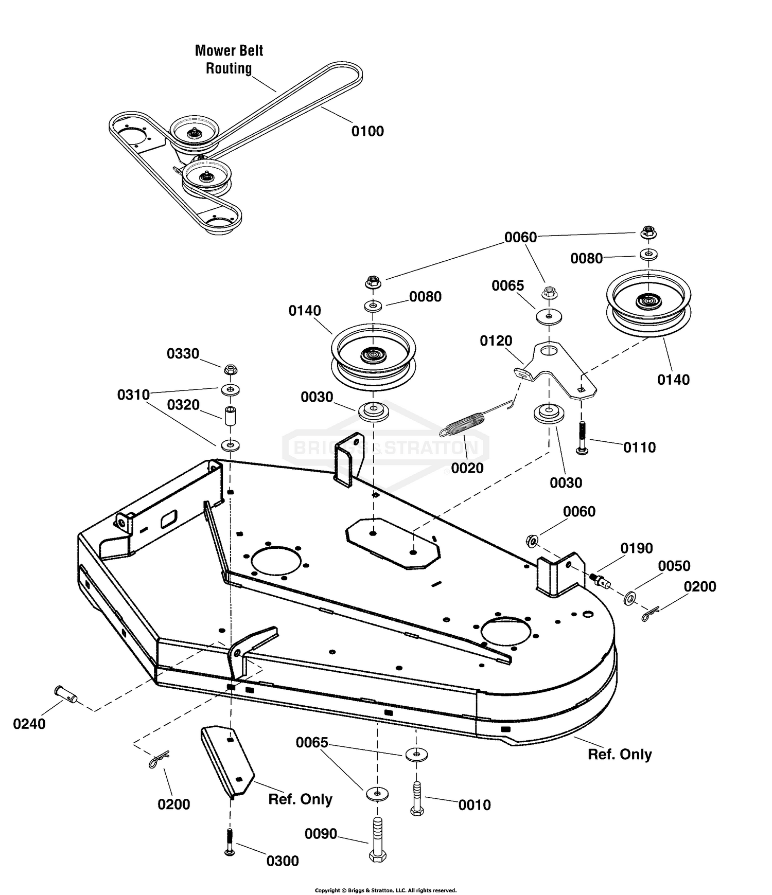 36" Mower Deck - Clutch & Support Group