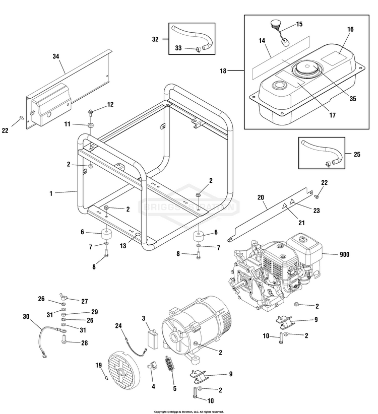 030626 00 Briggs And Stratton Generator 1700 Watt Partswarehouse 3578