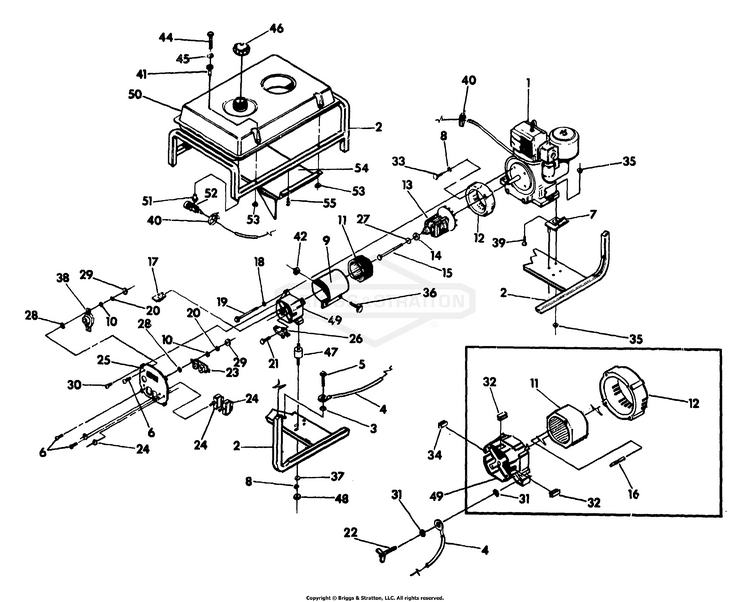 9700-0 Briggs and Stratton Portable Generator EP4600, 4,600 Watt ...