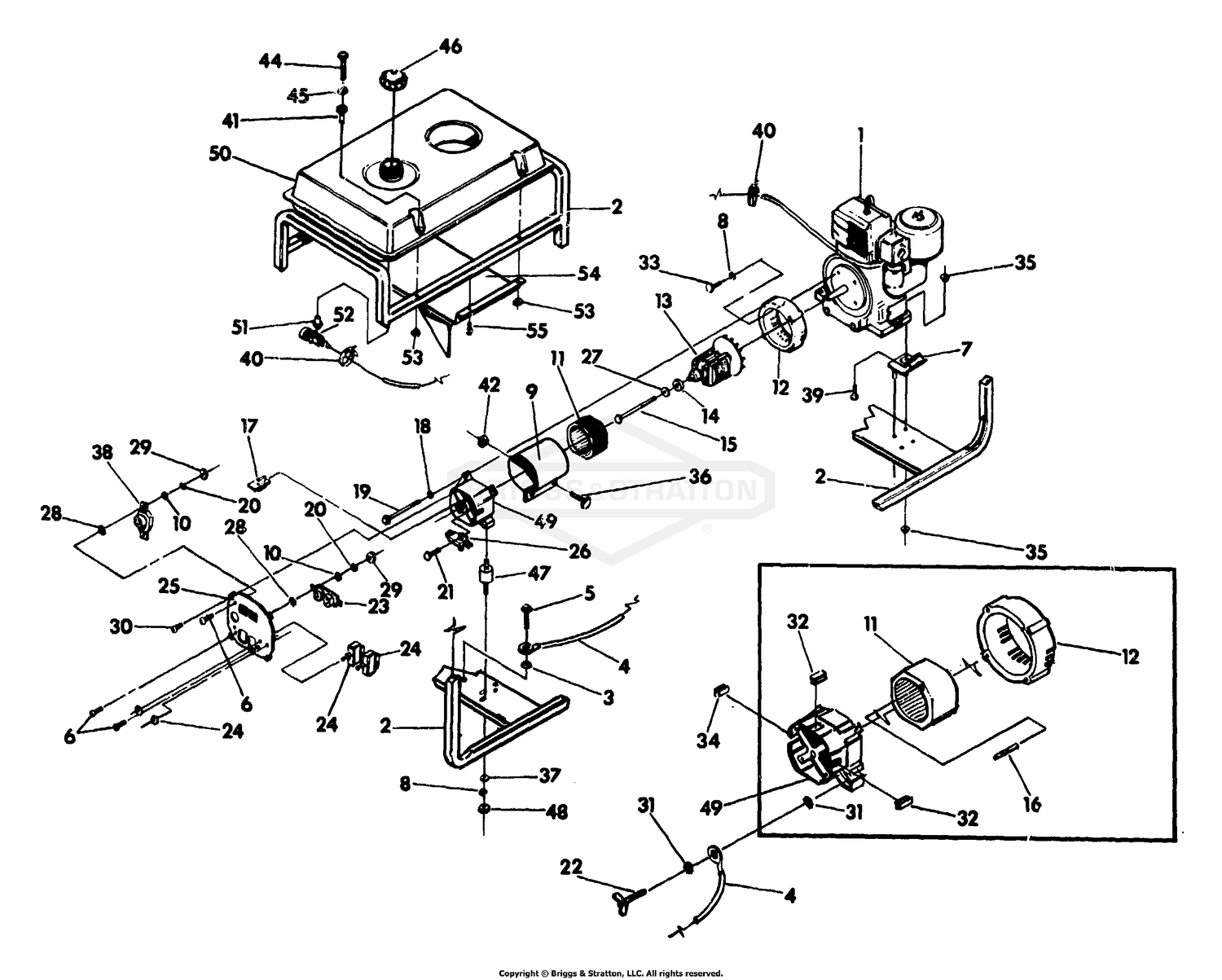 EP-4600 Generator B&S 9 HP Engine No. 90541