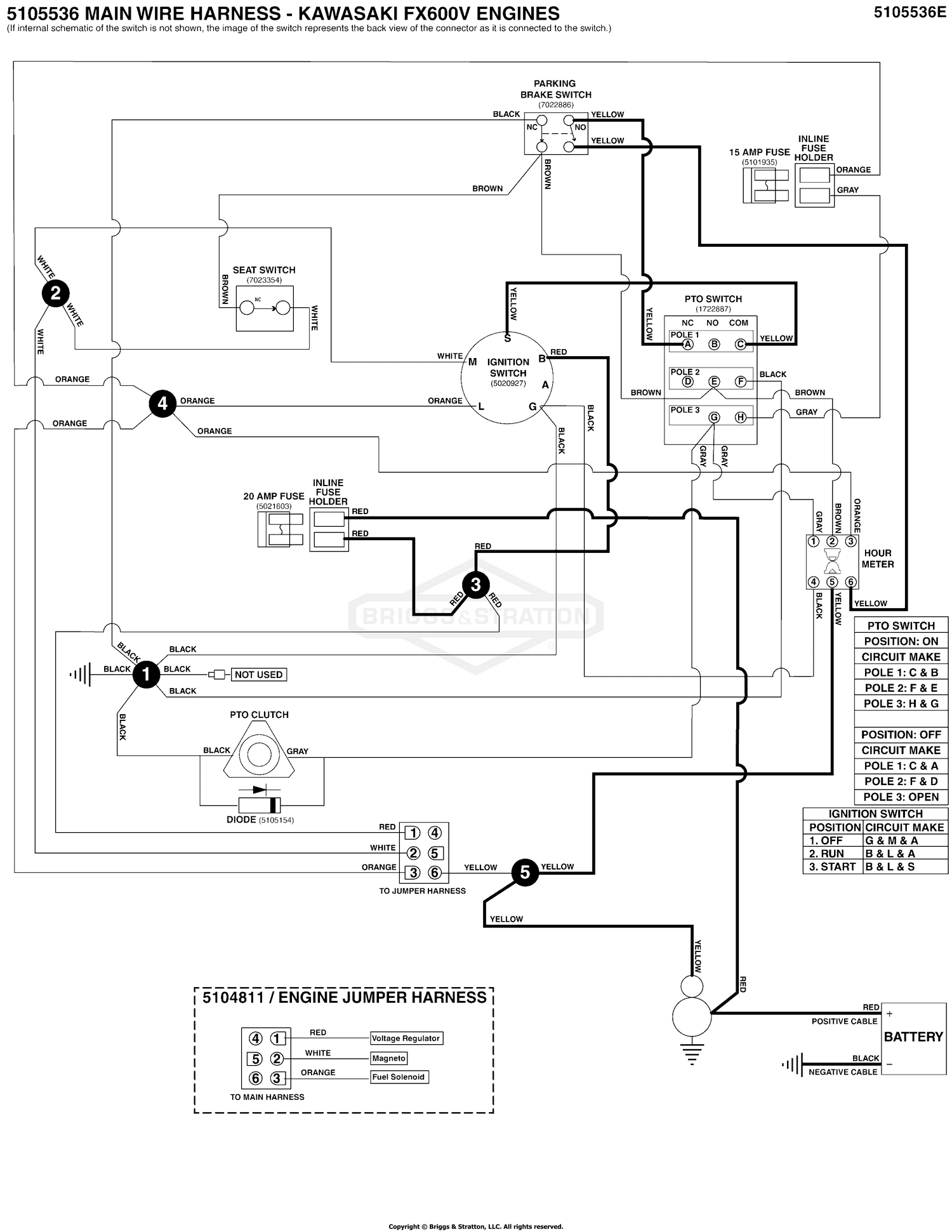 Electrical Schematic - Cranking Circuit - S/N: 2017954956 & Above