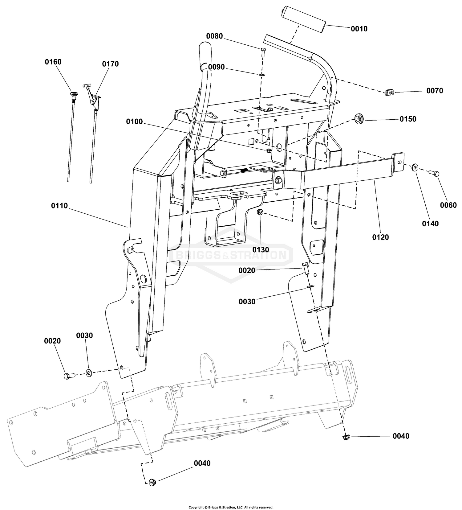 Handle Bar Group S/N: 4001694244 and below