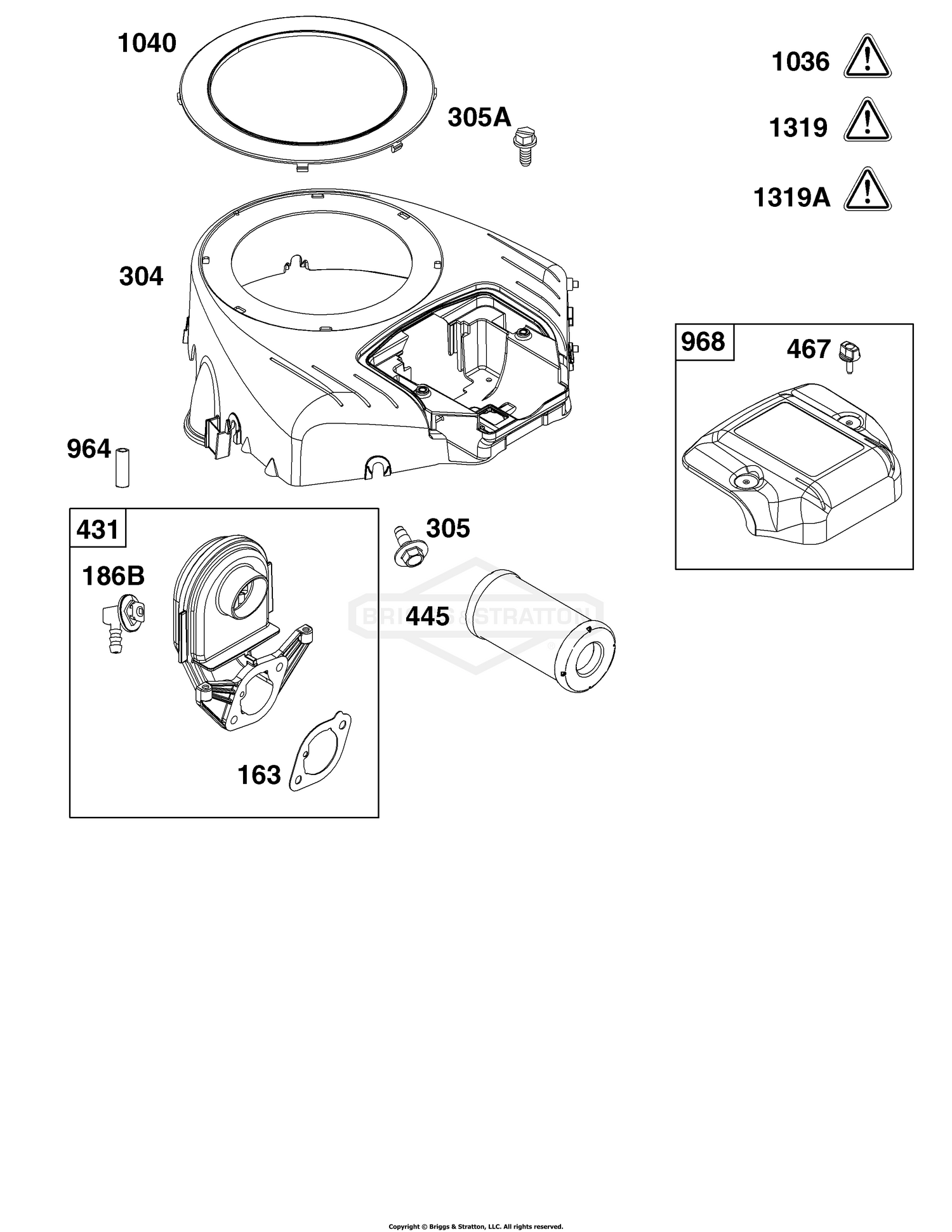 Blower Housing and Air Cleaner Group