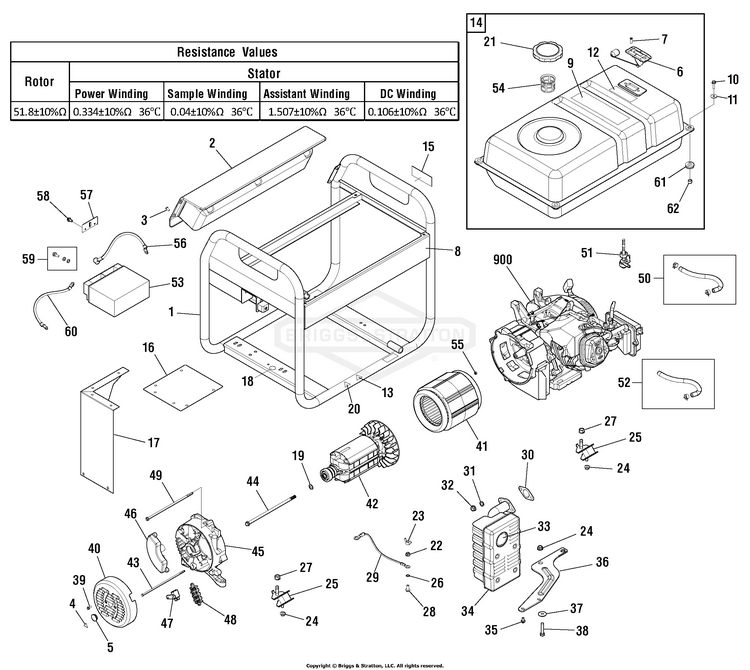 03062000 Briggs and Stratton Generator 7,000 Watt Elite (Aus