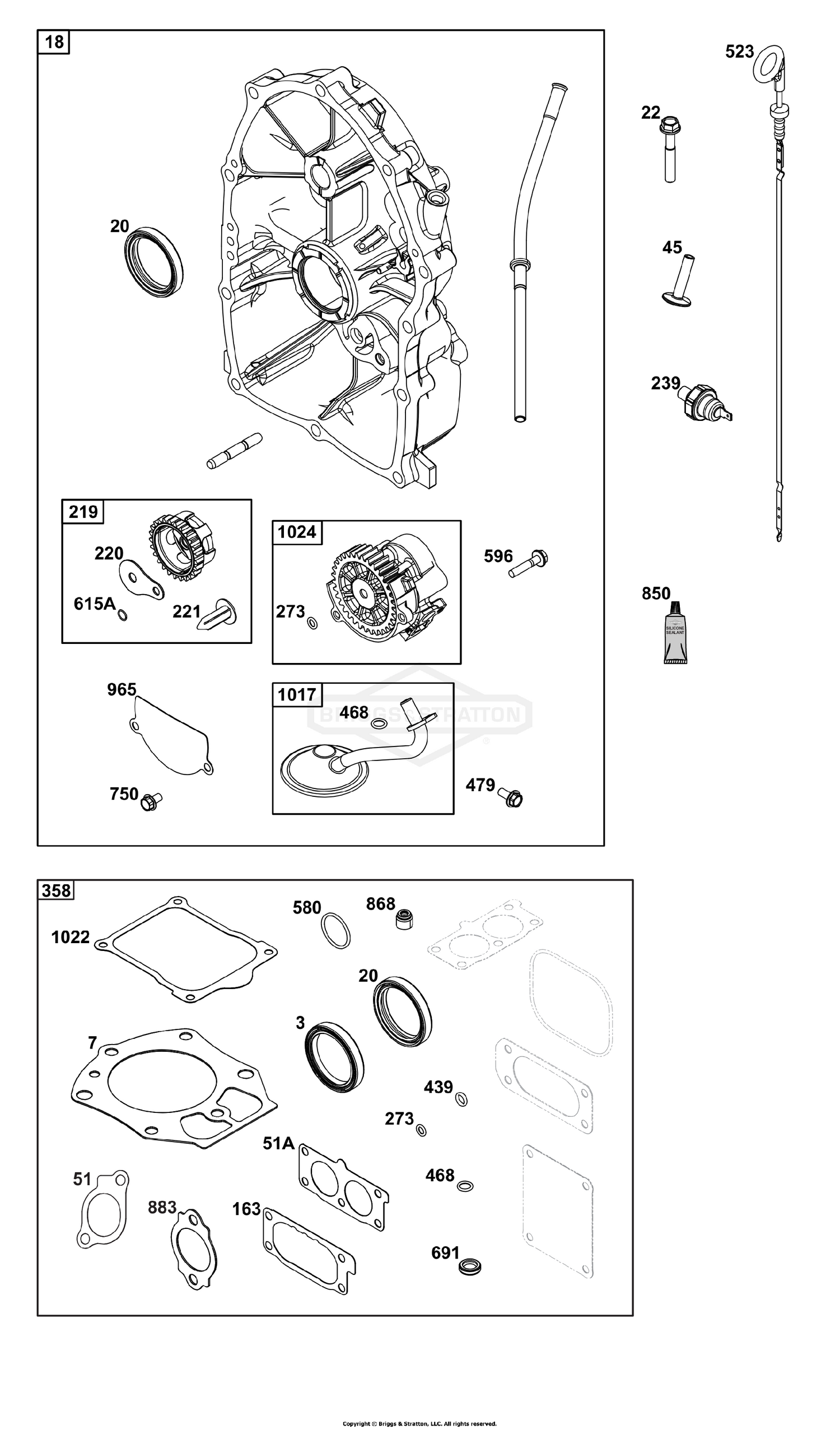 Crankcase Cover/Sump Group