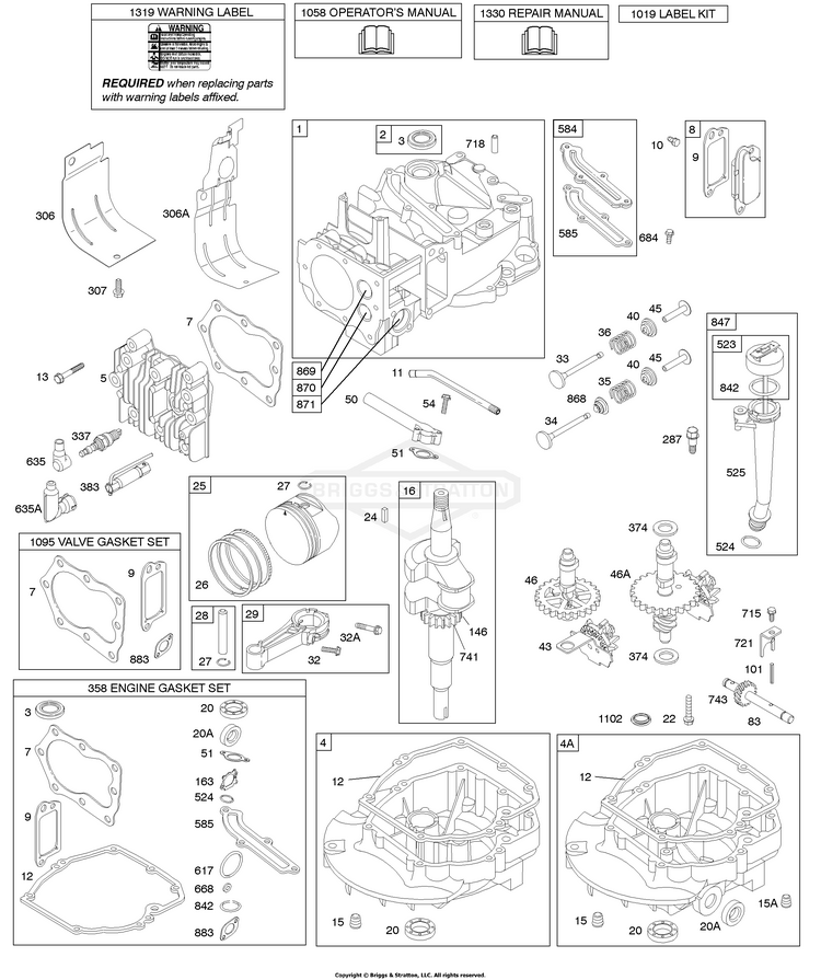 12H802-1986-D1 Briggs and Stratton Engine | PartsWarehouse