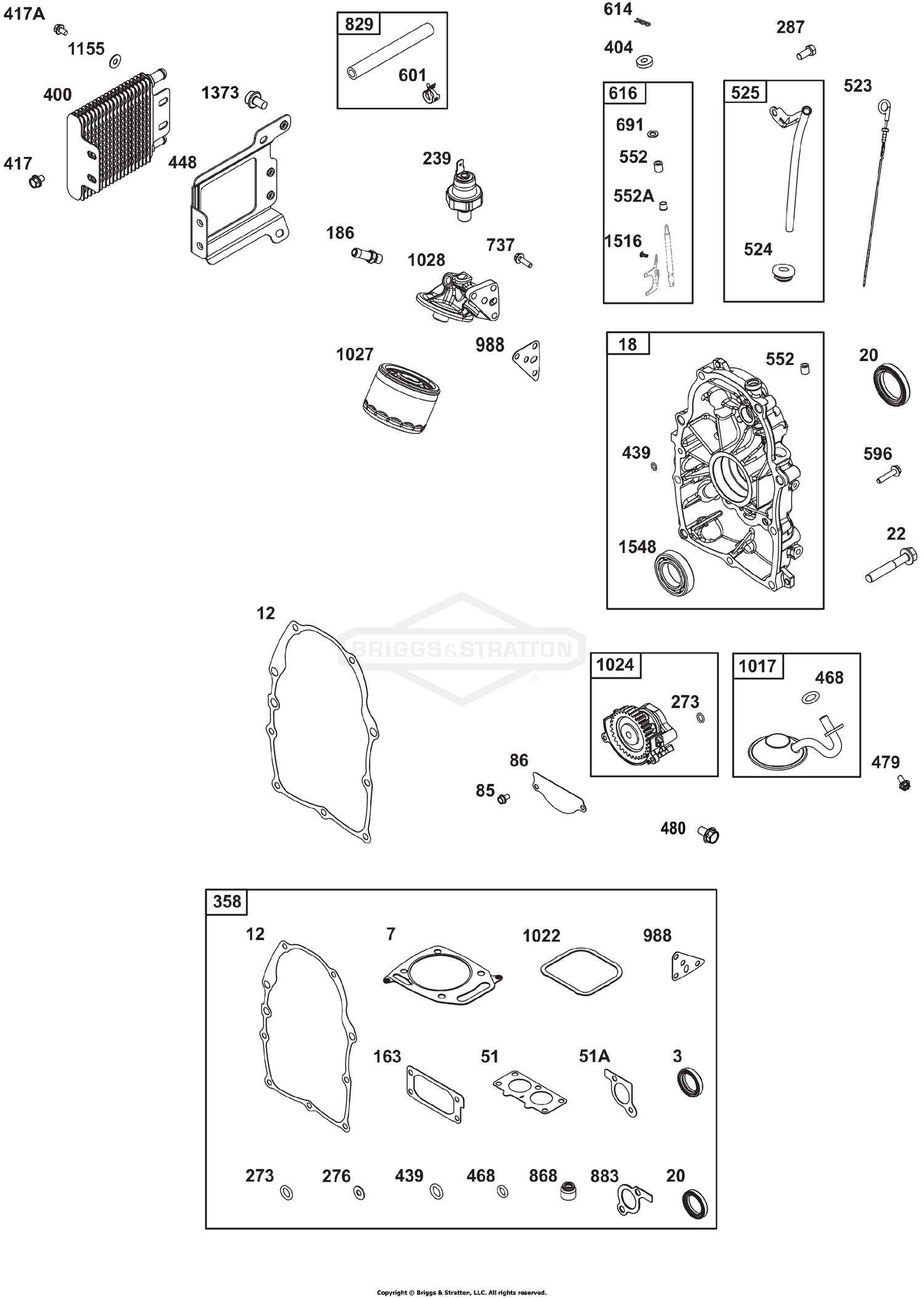 Crankcase Cover/Sump and Lubrication Group