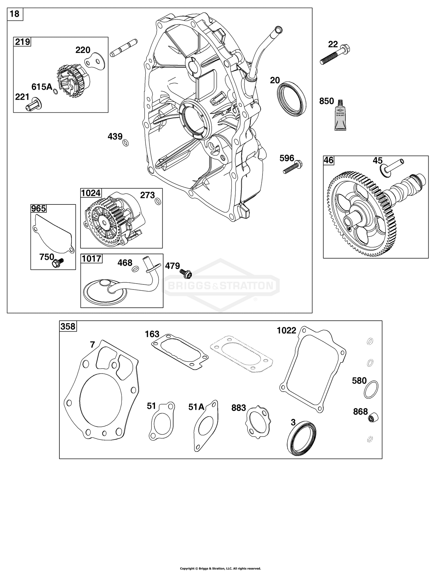 Crankcase Cover/Sump Group