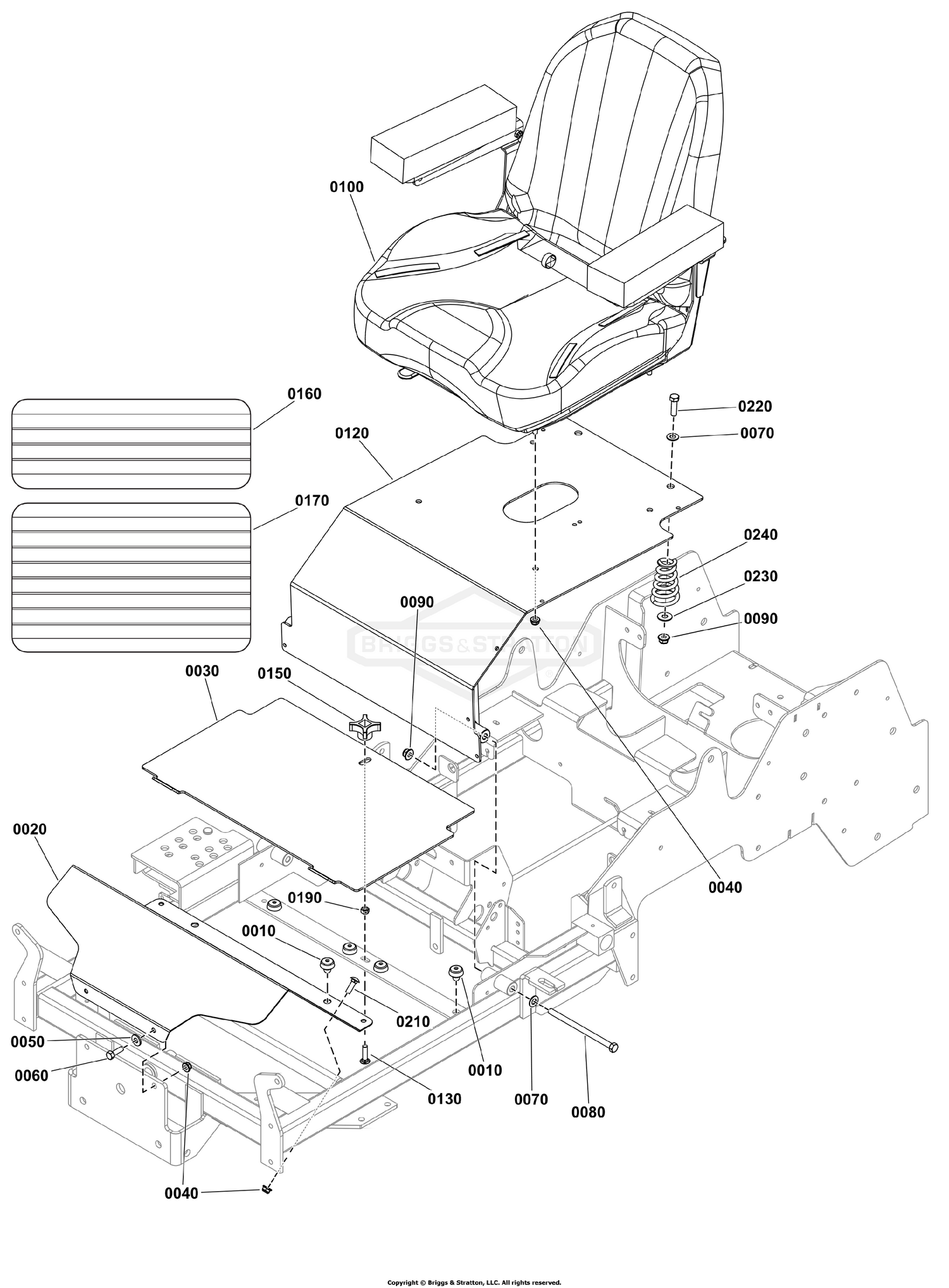 Seat Mount & Floor Group S/N: 4000369919 to 4000875836