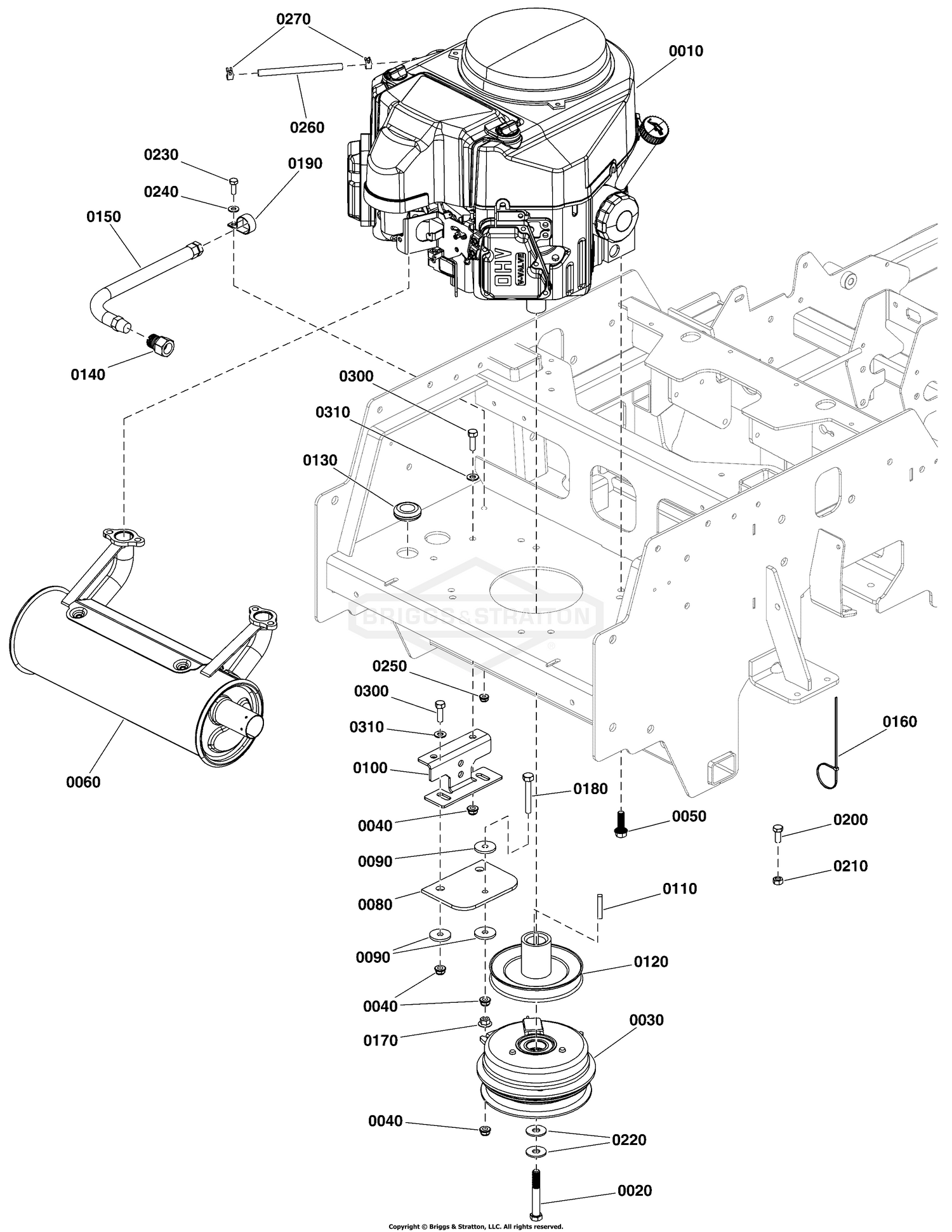 Engine and PTO Group - Kawasaki FR730V