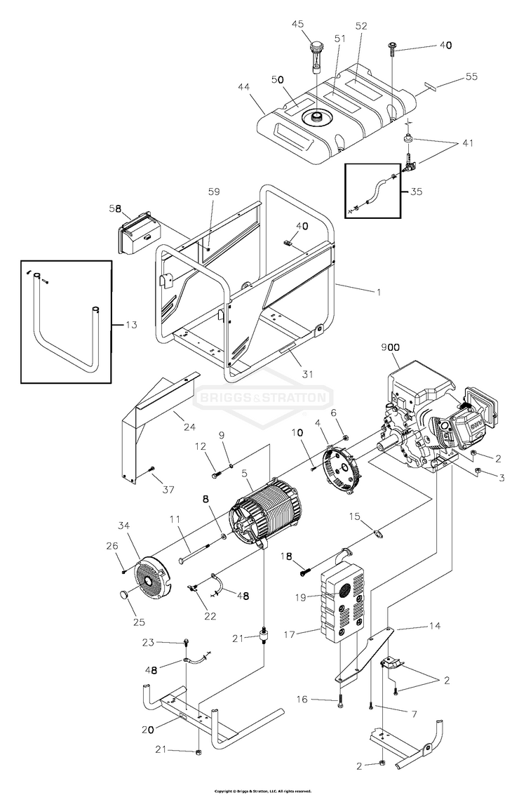 0302350 Briggs and Stratton Generator 5,500 Watt PartsWarehouse