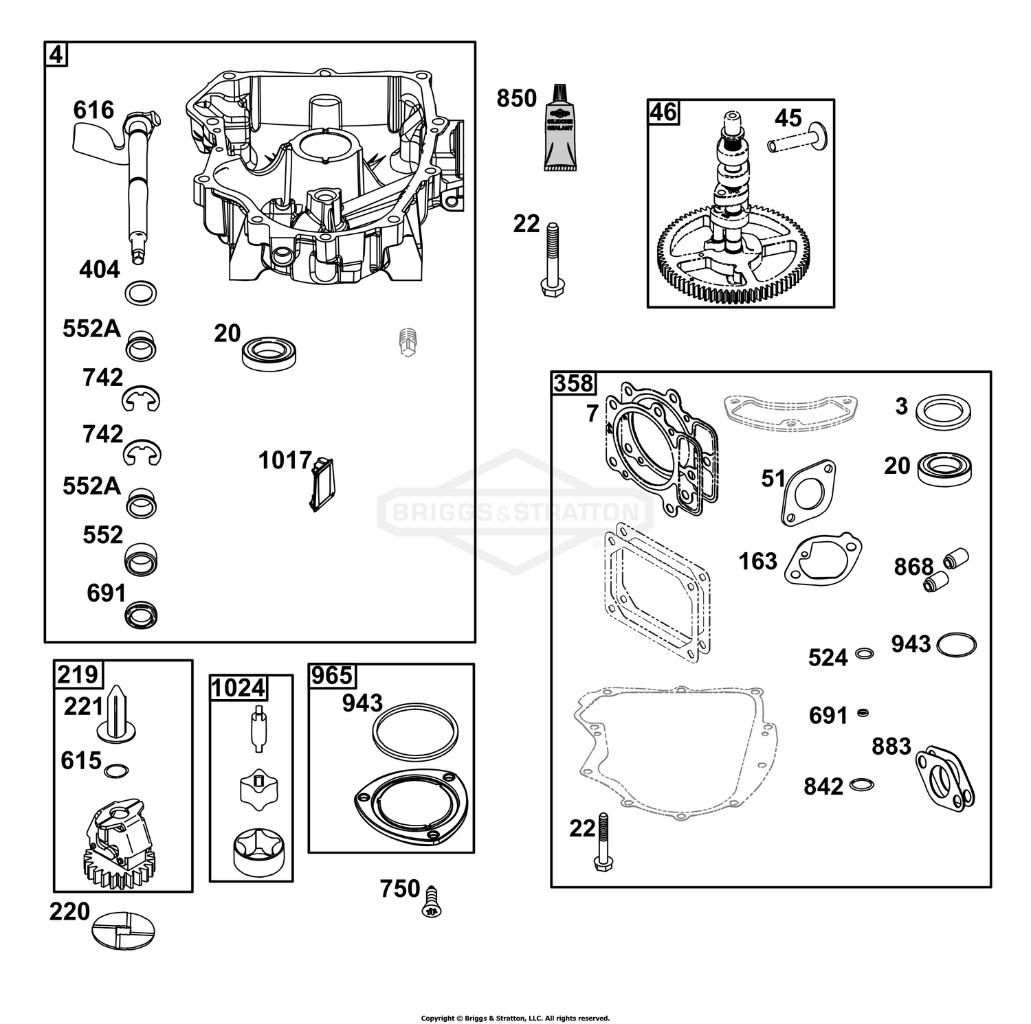 Crankcase Cover/Sump Group