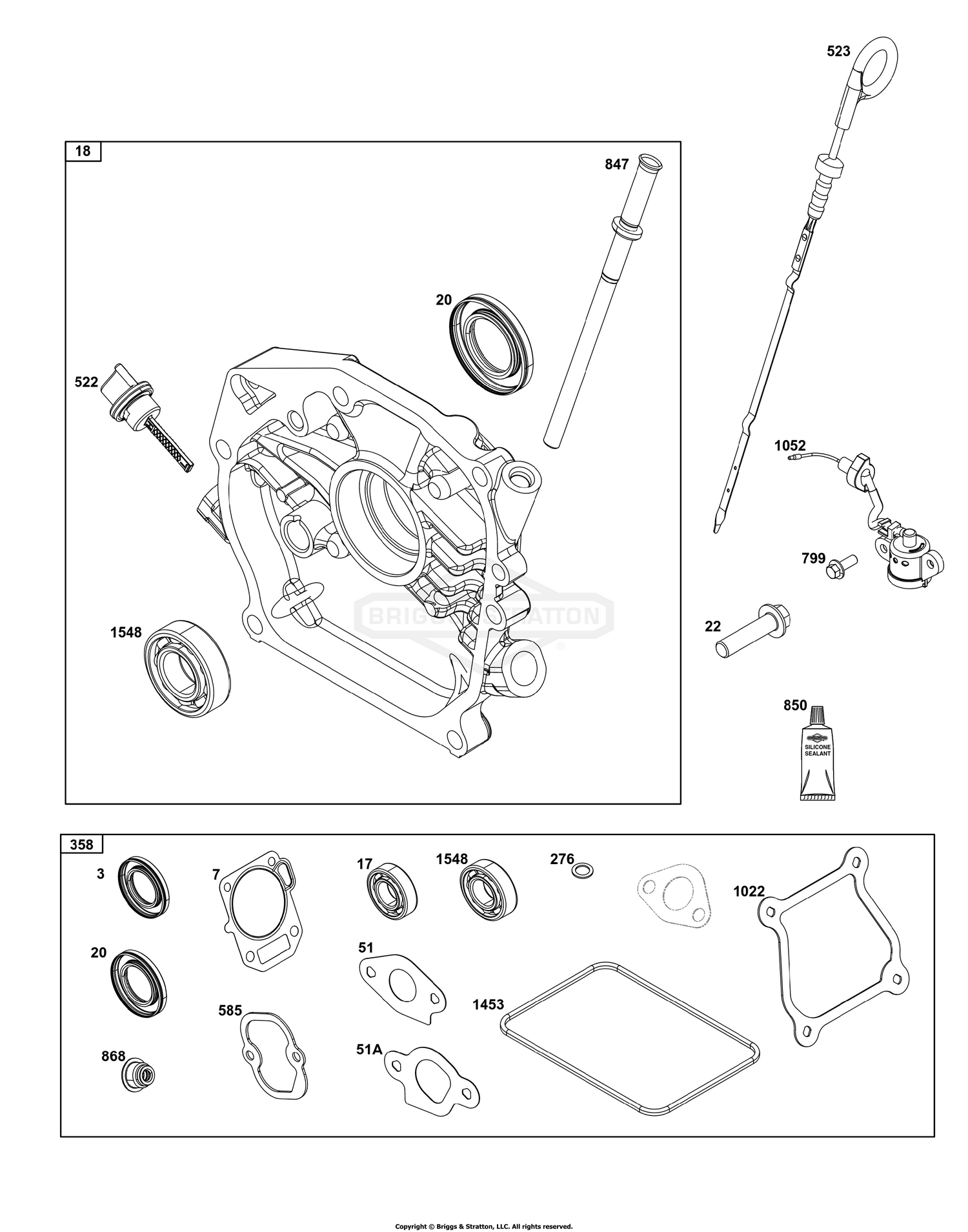 Crankcase Cover/Sump and Lubrication Group