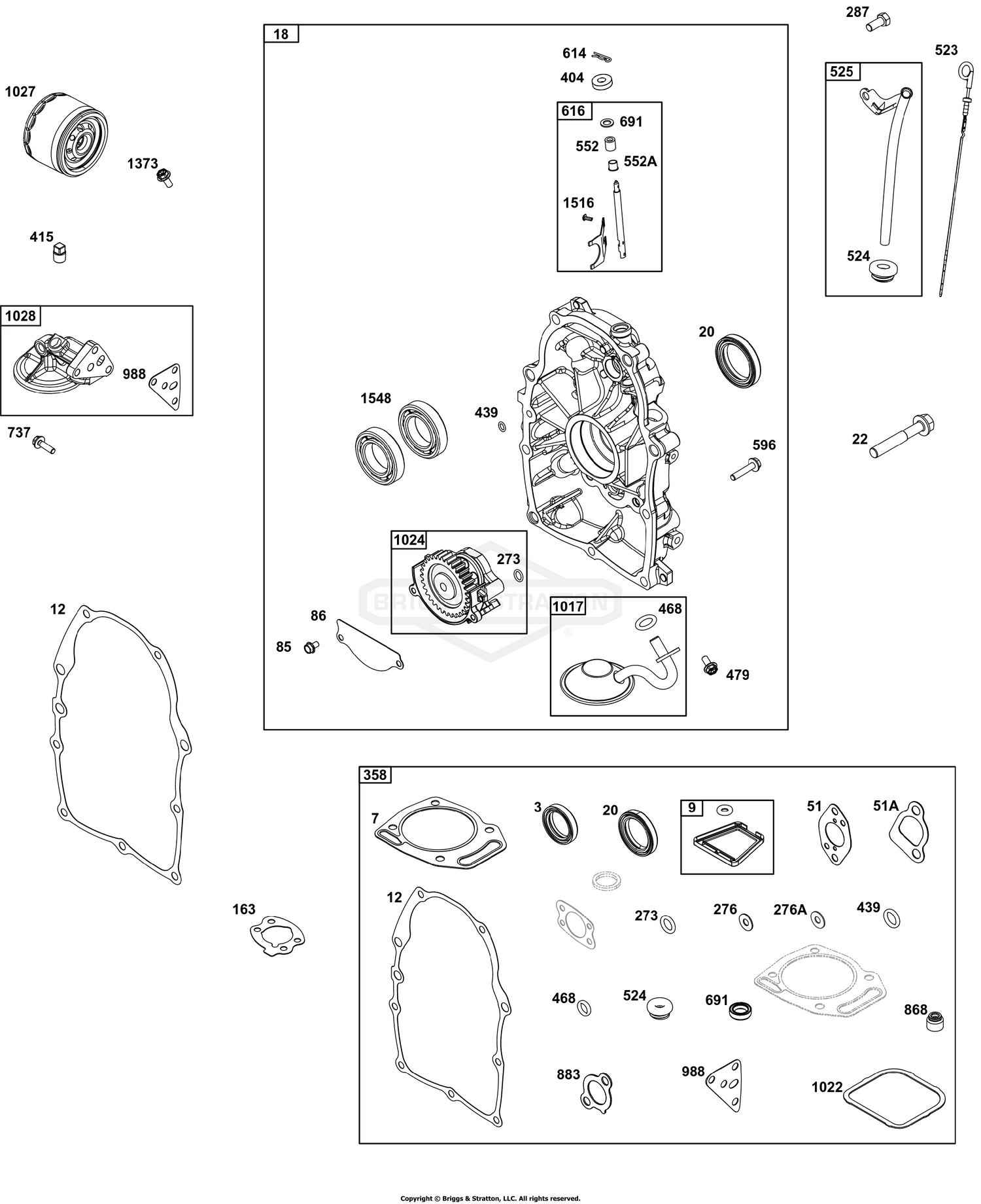 Crankcase Cover/Sump and Lubrication Group