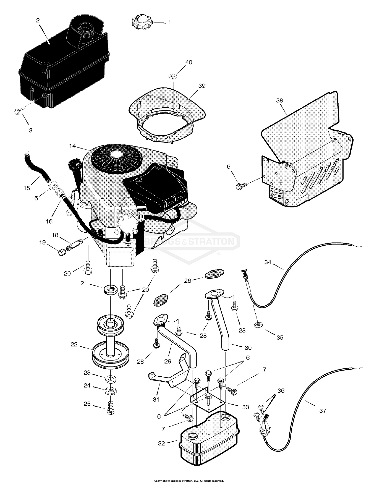 Briggs Stratton Yard Power formerly Murray DEL 26072017021742 465306x31A Lawn Tractor 2004 Engine Mount Assembly