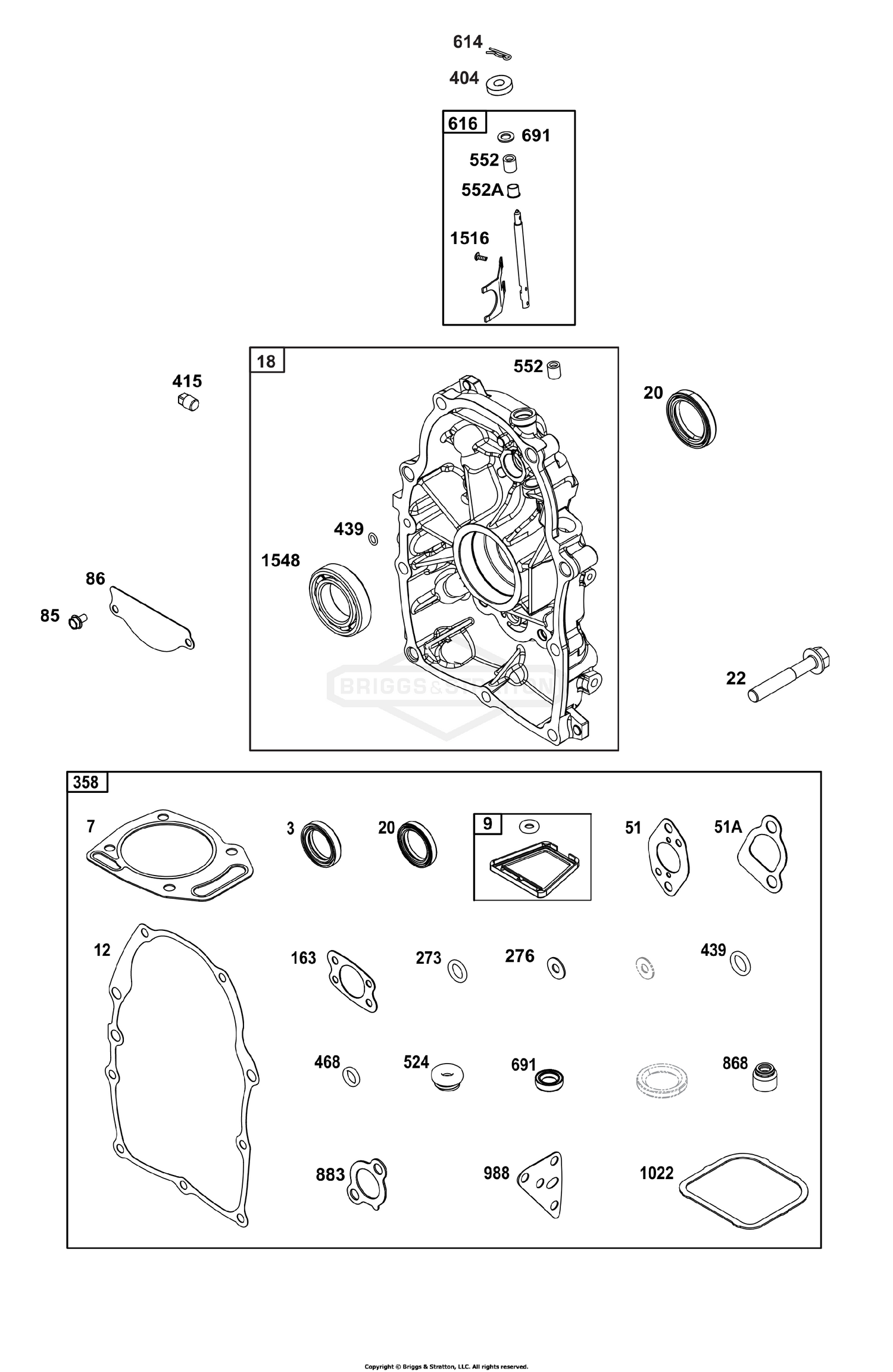 Crankcase Cover/Sump Group