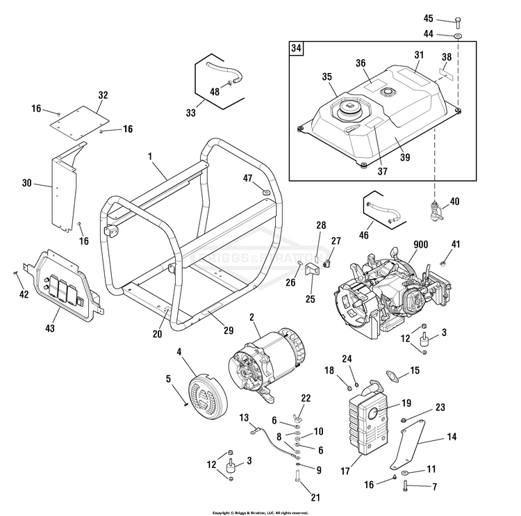 Briggs & Stratton 030594A-00 - 6,250 Watt Troy Bilt - PartsWarehouse