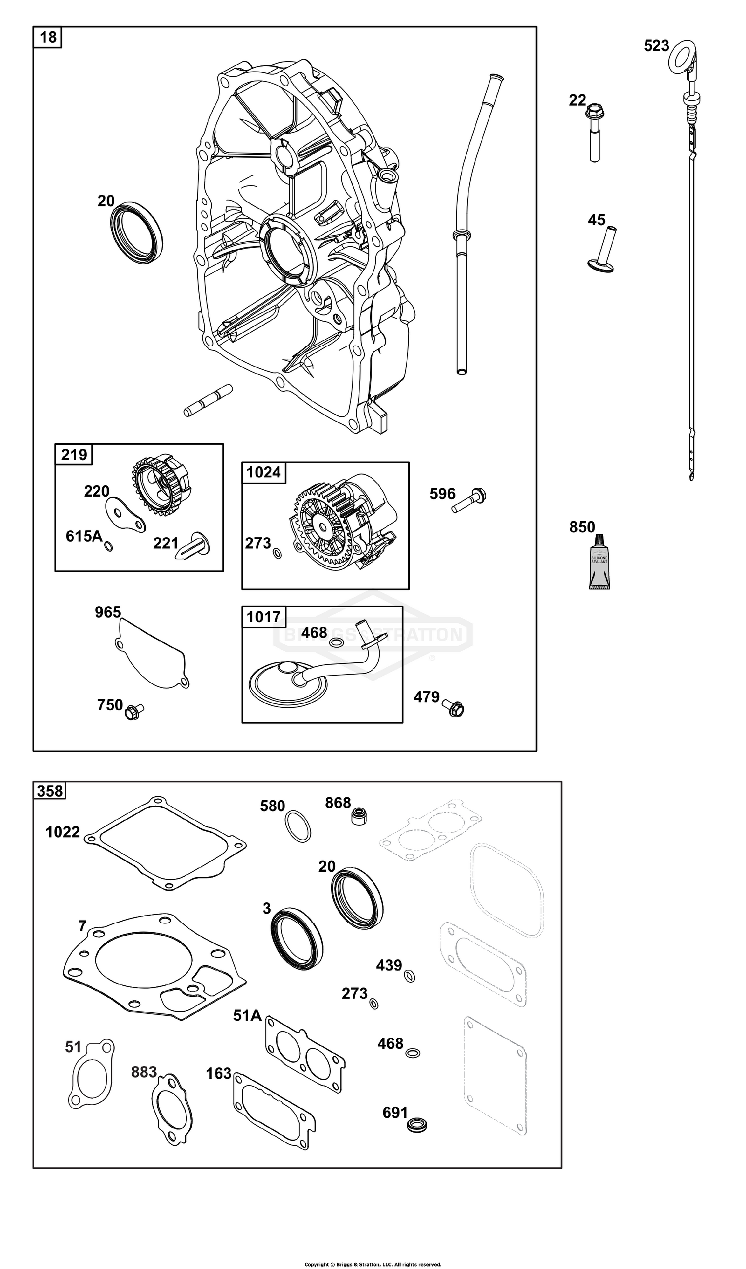 Crankcase Cover/Sump Group