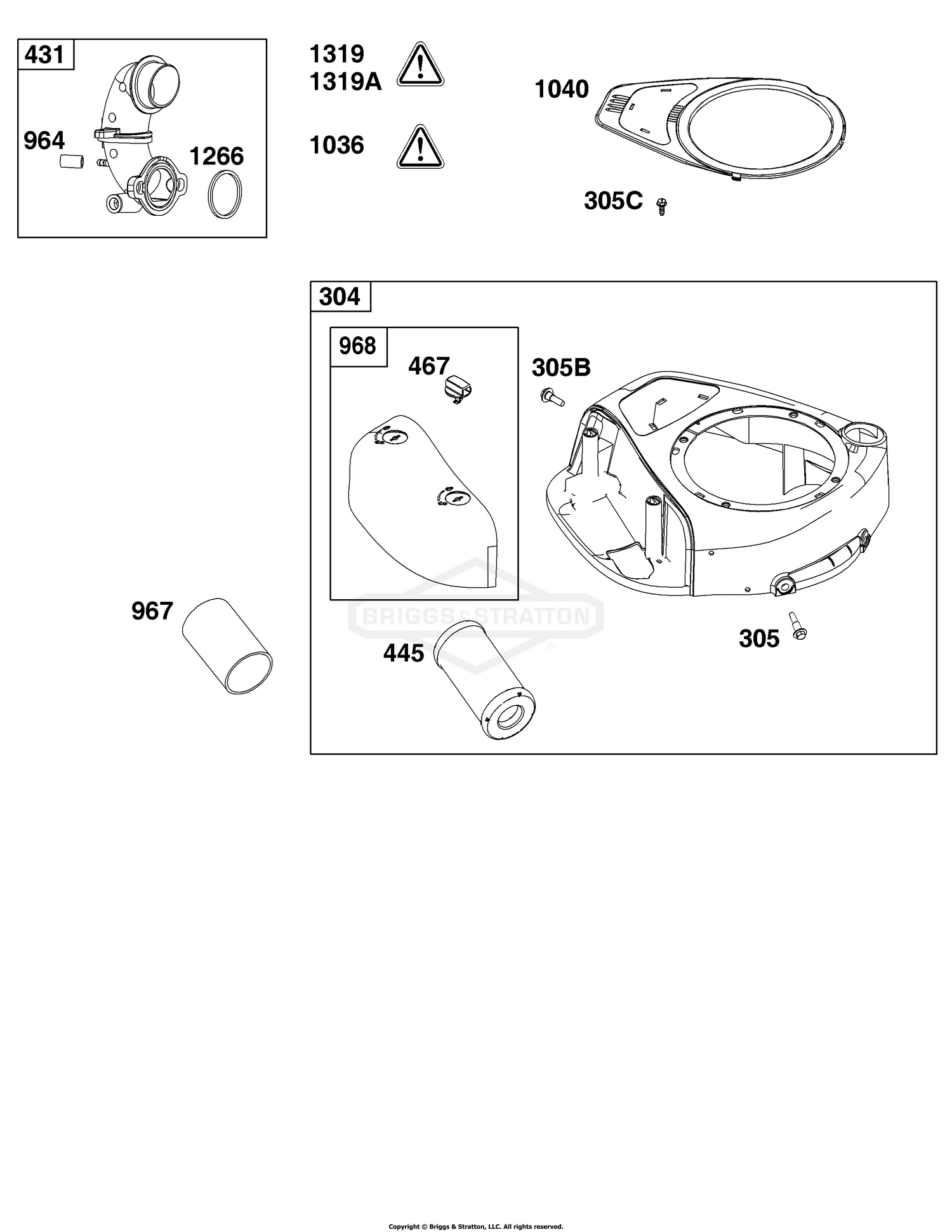 Blower Housing and Air Cleaner Group