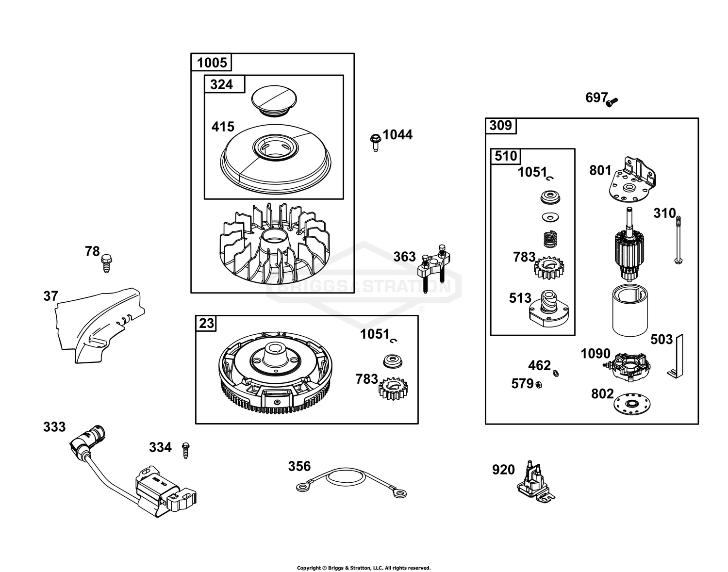 Flywheel, Ignition, and Starter Group