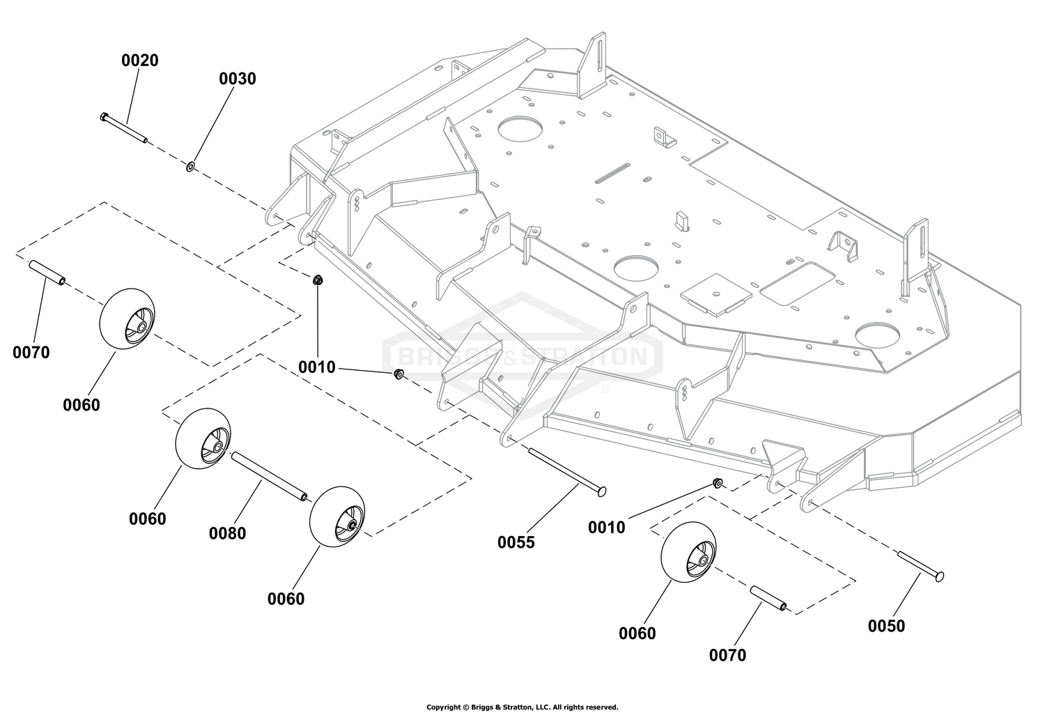 61" Mower Deck Group - Rollers