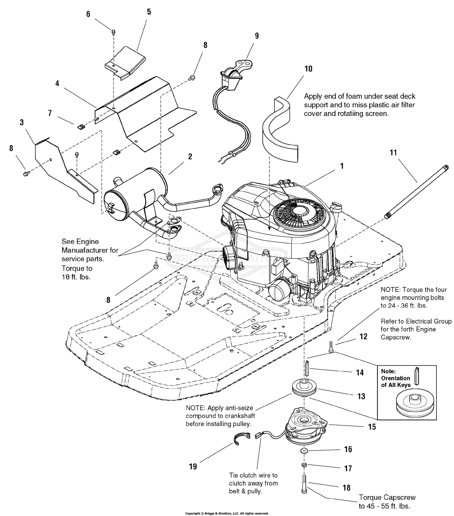 Craftsman zts 7500 online pto clutch