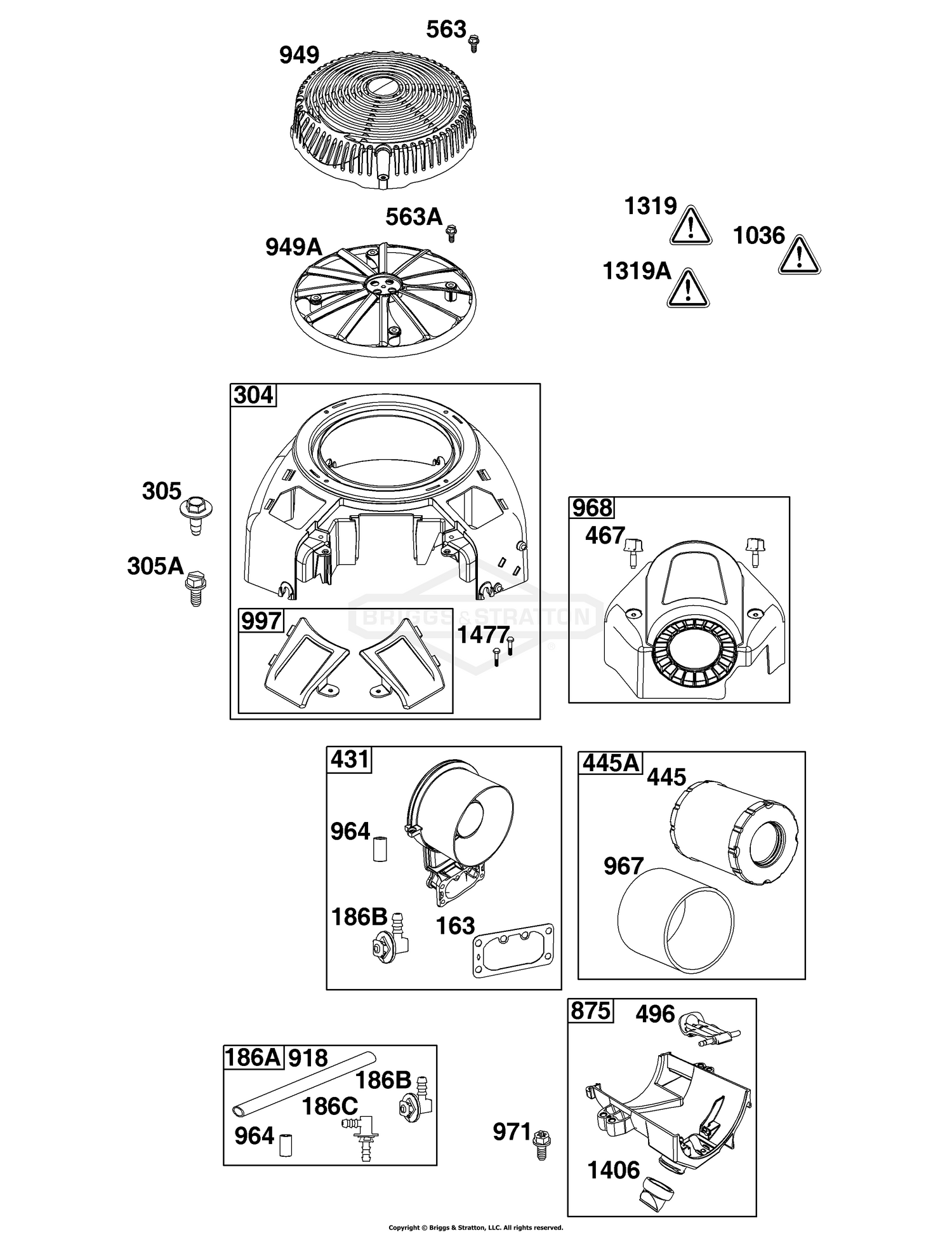 Blower Housing and Air Cleaner Group
