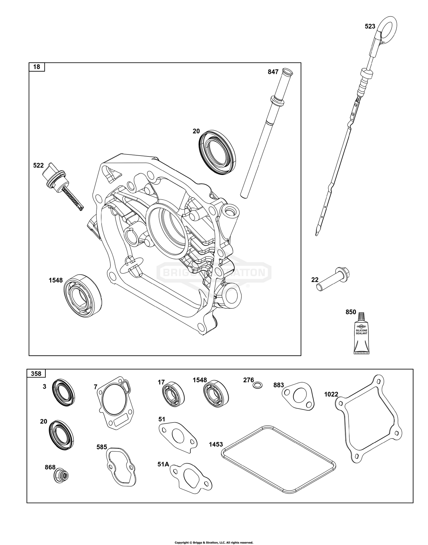 Crankcase Cover/Sump and Lubrication Group