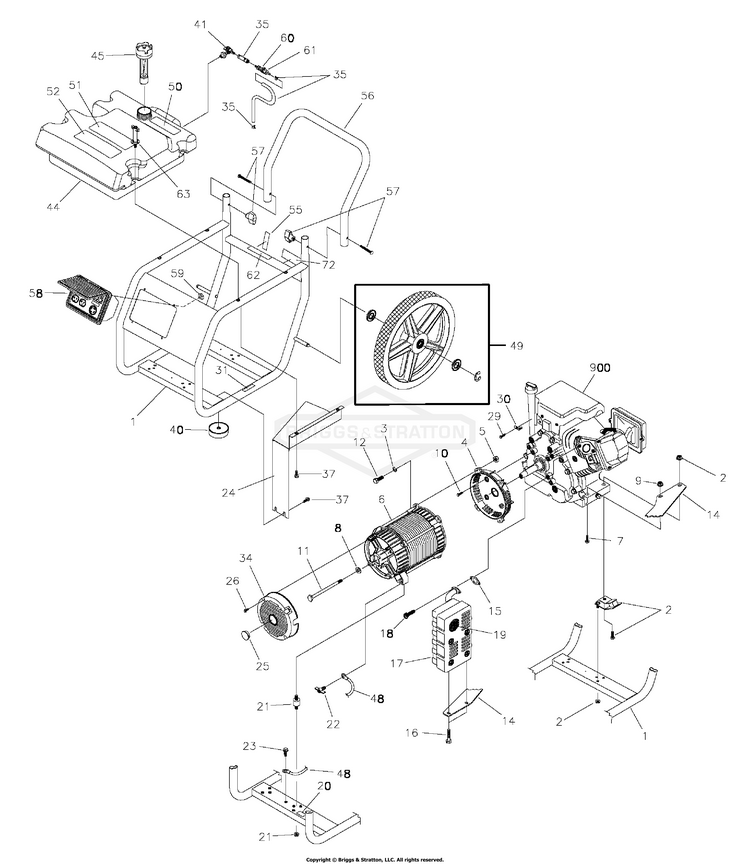 030253-0 Briggs And Stratton Generator 5,550 Watt - Partswarehouse