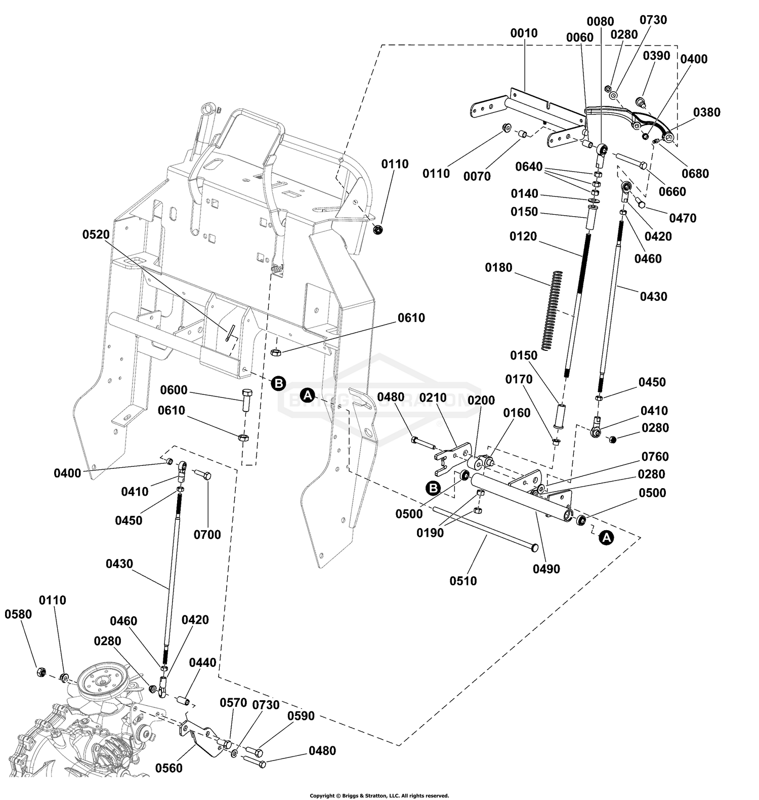 Motion Control Group - Steering Levers S/N: 4001694244 and below