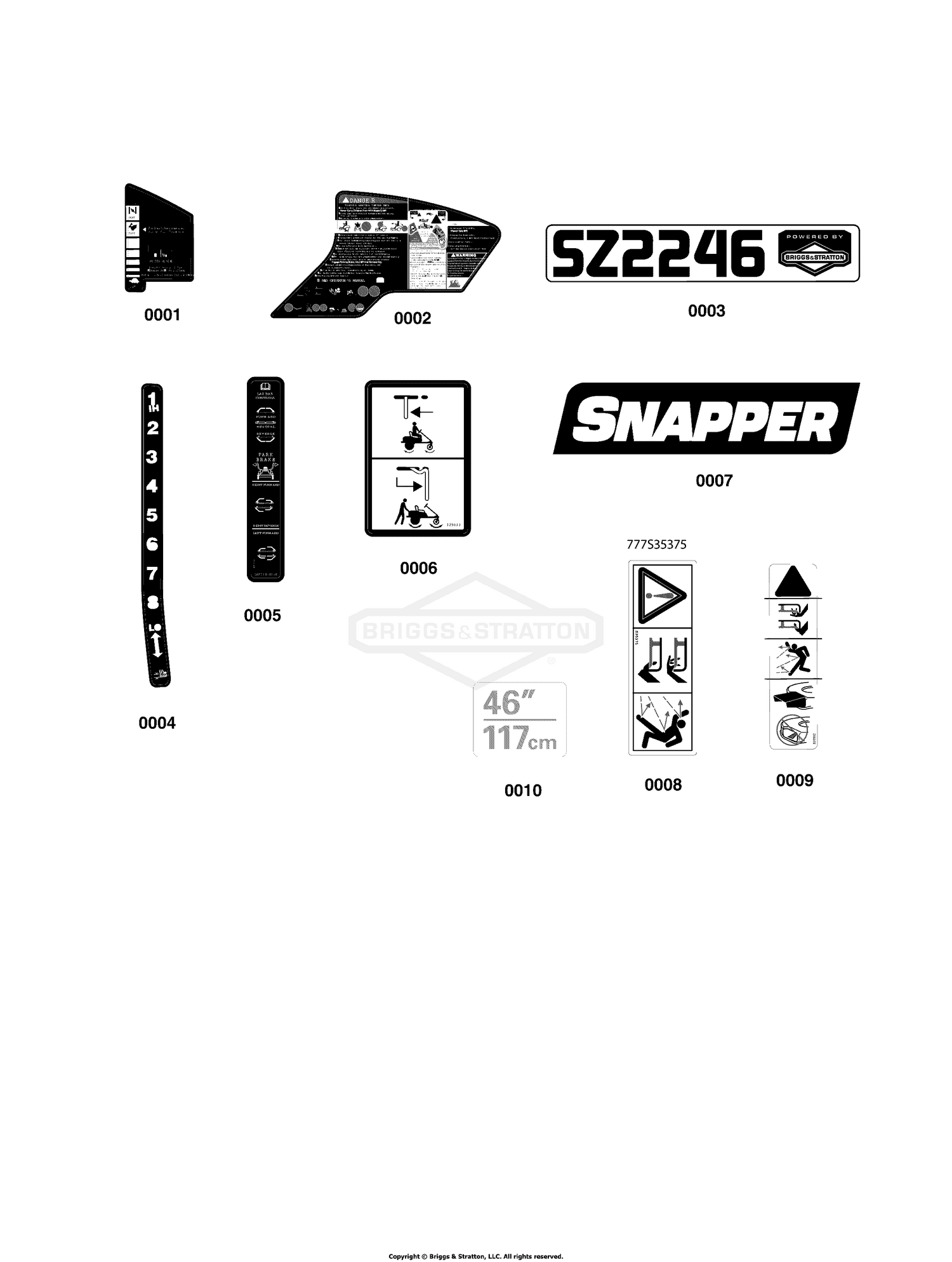 46" Decal Group