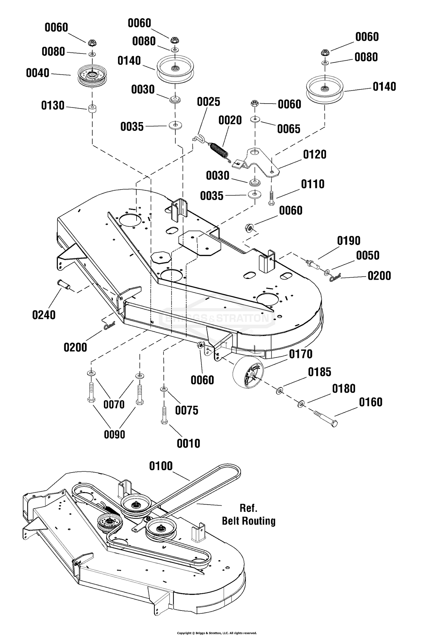 48" (122cm)  Mower Deck - Clutch & Support Group