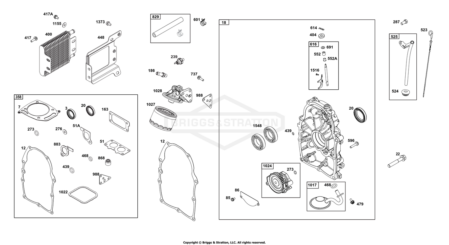 Crankcase Cover/Sump and Lubrication Group