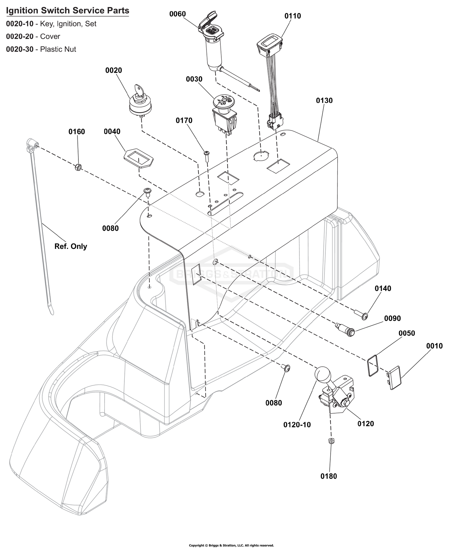 Instrument Control Panel Group - Fuel Injected Models with Electronic Throttle Control Lever S/N: 4002403853 and Below