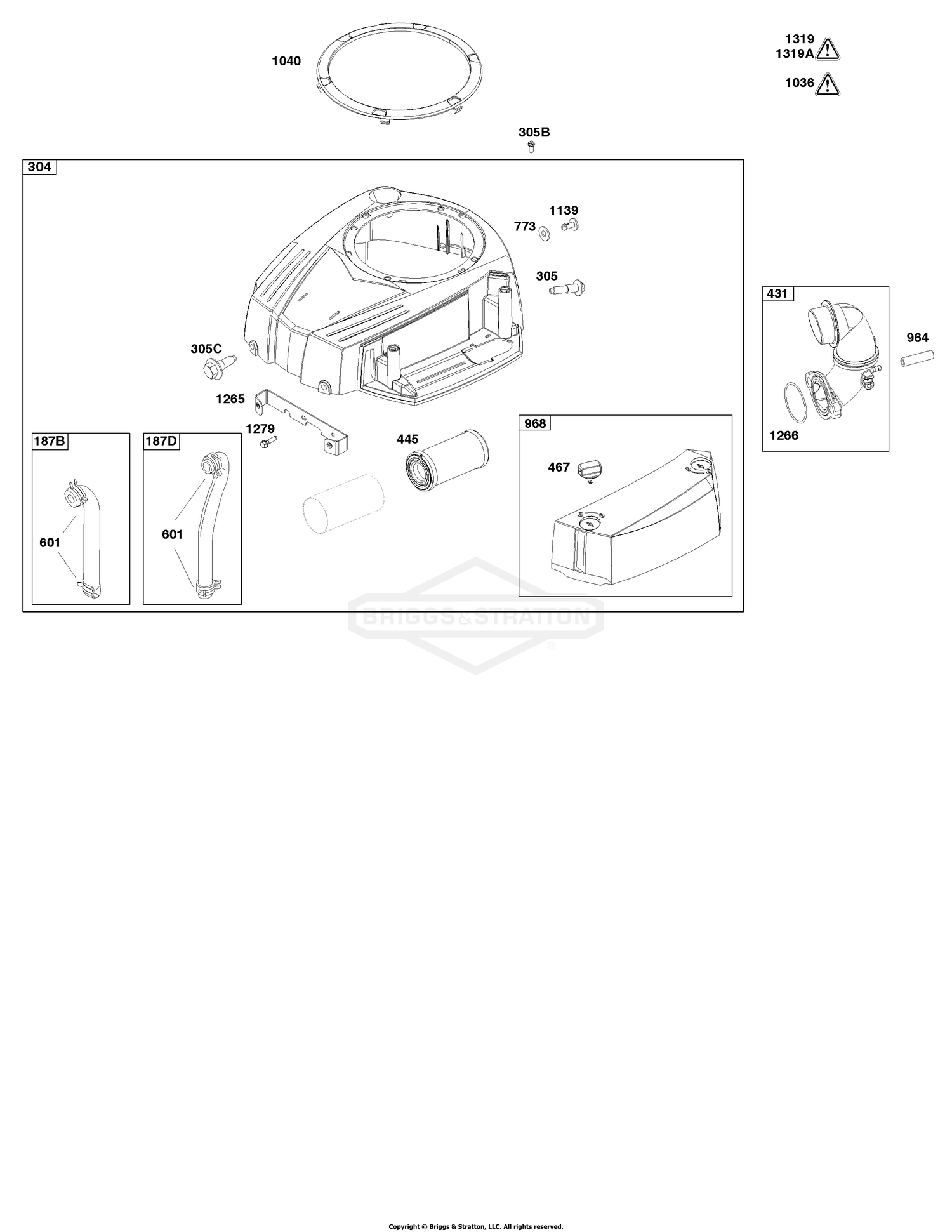 Blower Housing and Air Cleaner Group