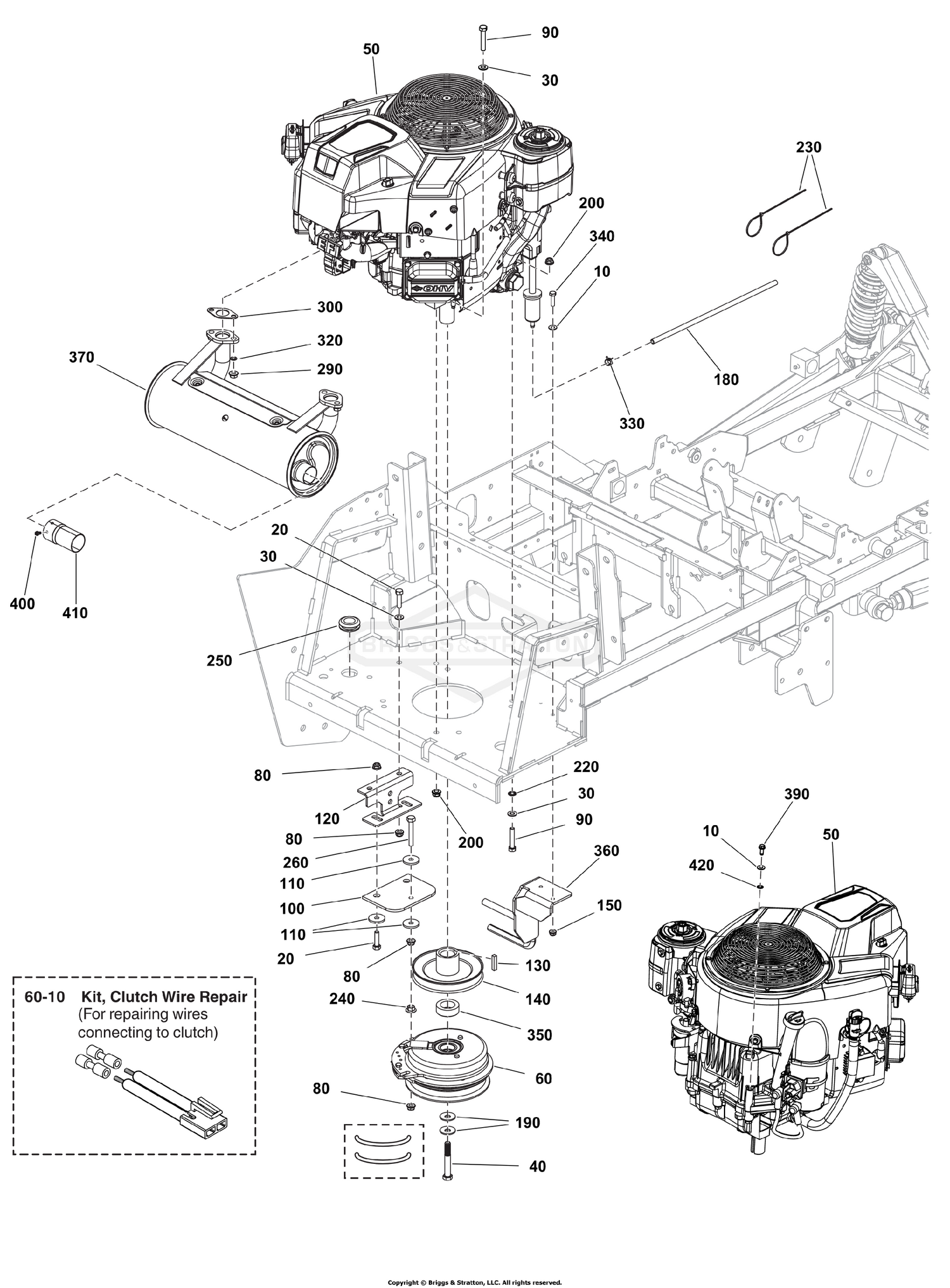 Engine and PTO Group - Briggs & Stratton CXi with Oil Xtend