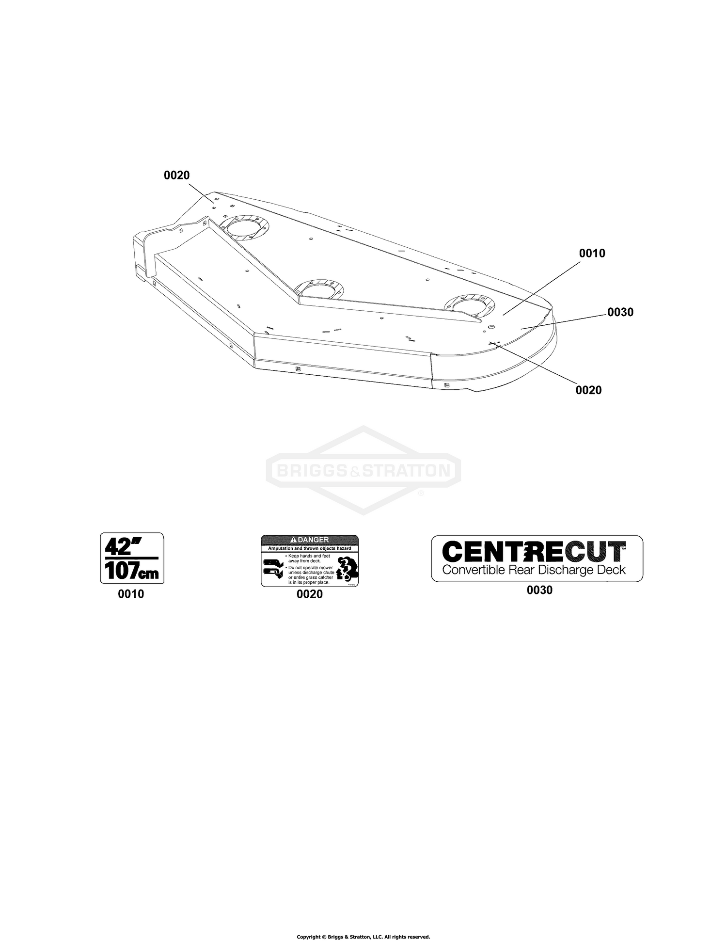 42" (107cm) Mower Deck - Decals Group