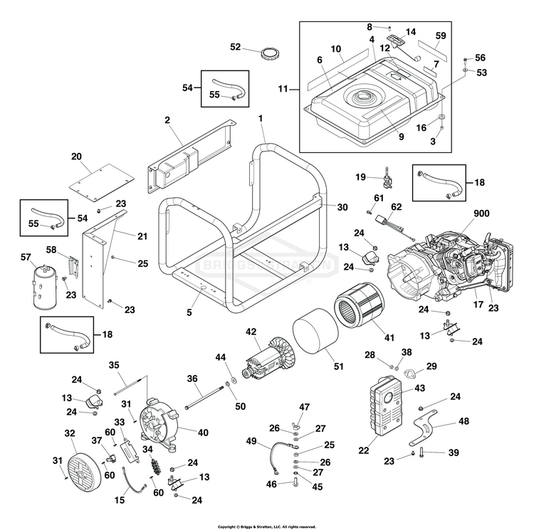 Briggs & Stratton 030743-00 - 3,500 Watt, Briggs & Stratton 50 State ...