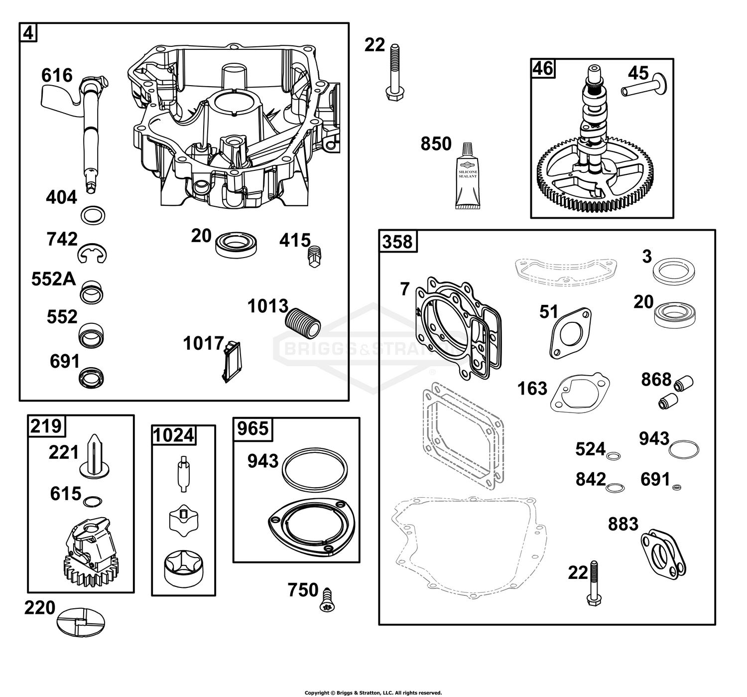 Crankcase Cover/Sump Group