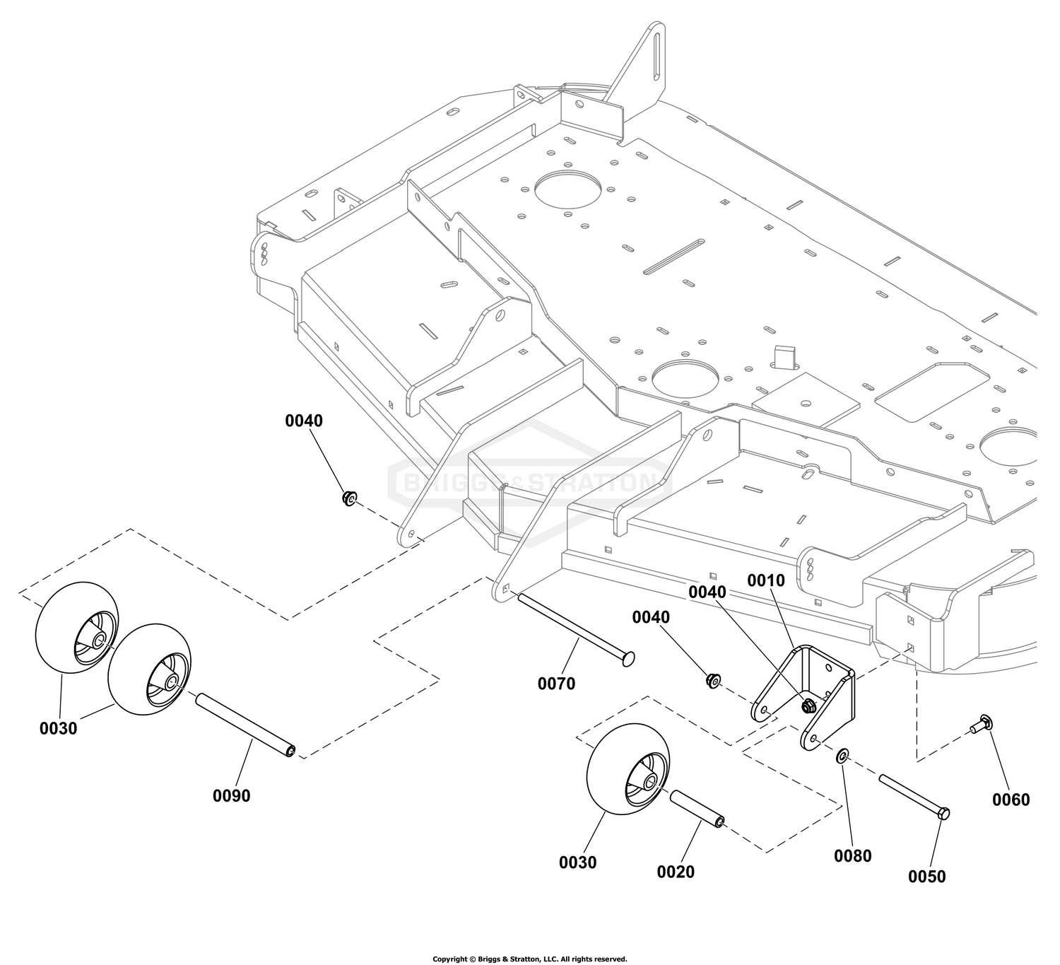 52" iCD+ Mower Deck Group - Rollers