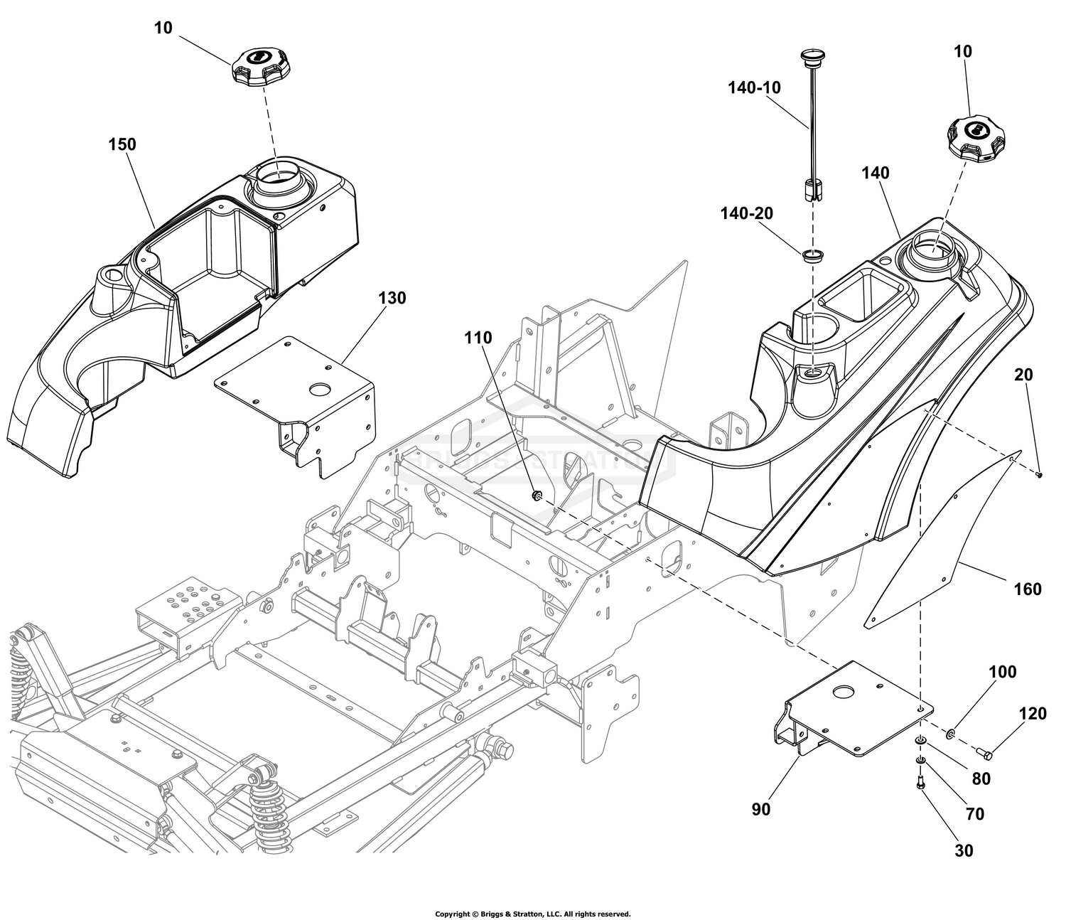 Fuel Tank and Mount Group