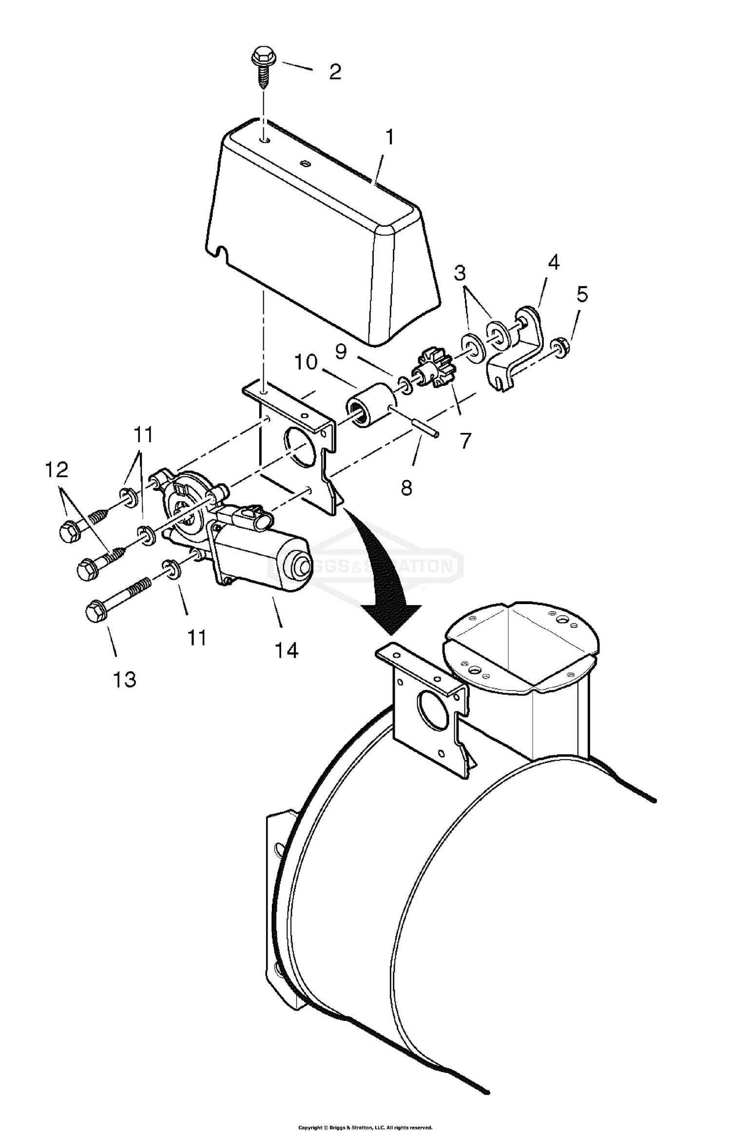 Chute Rotation Motor