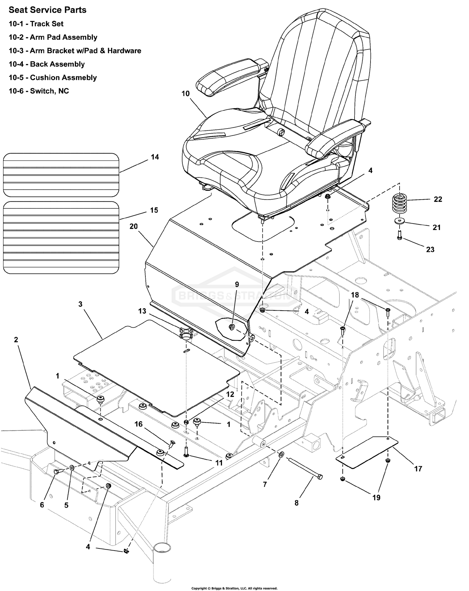 Seat Mount and Floor Group S/N: 4000875332 and Above