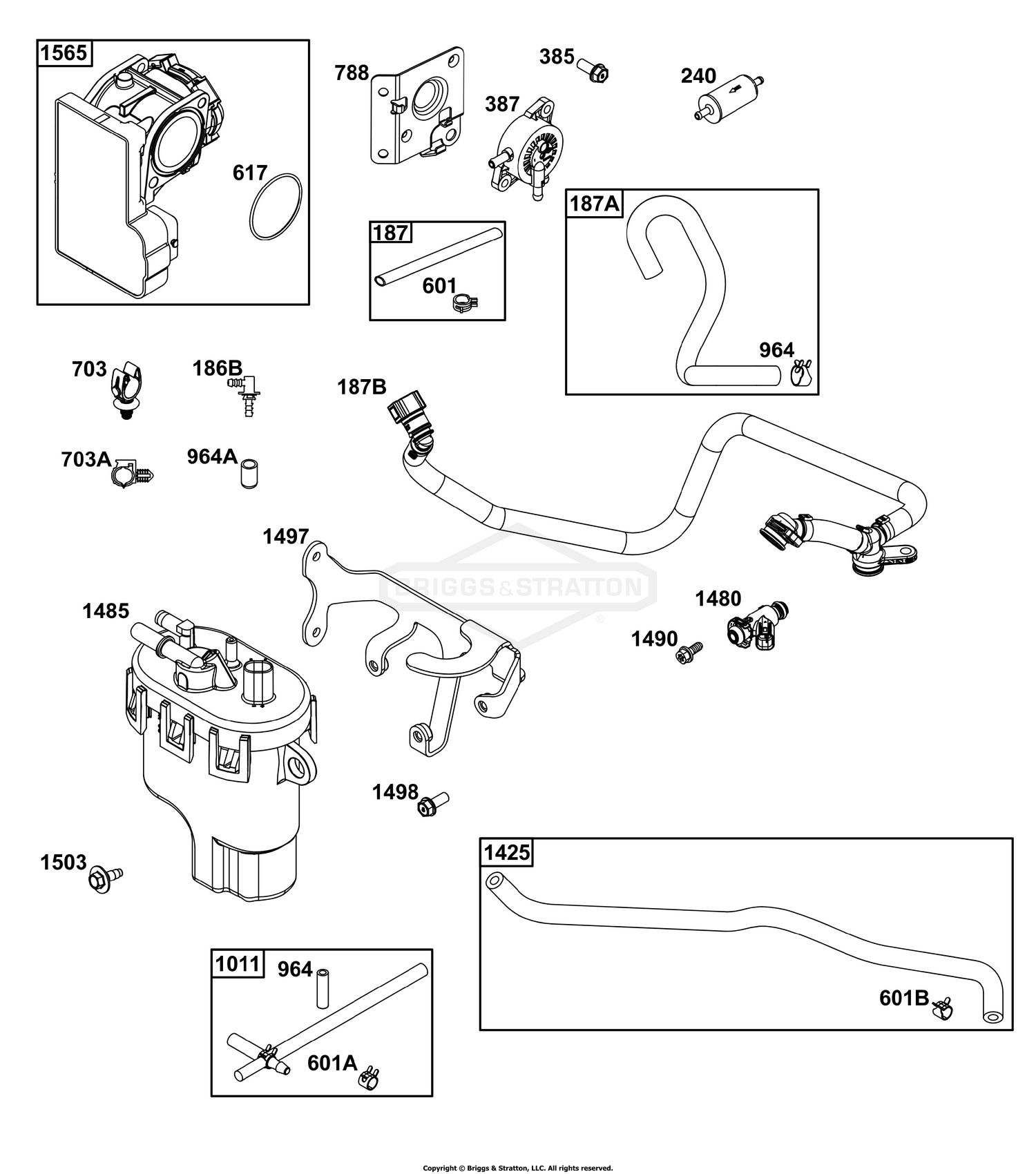 Throttle Body and Fuel Supply Group