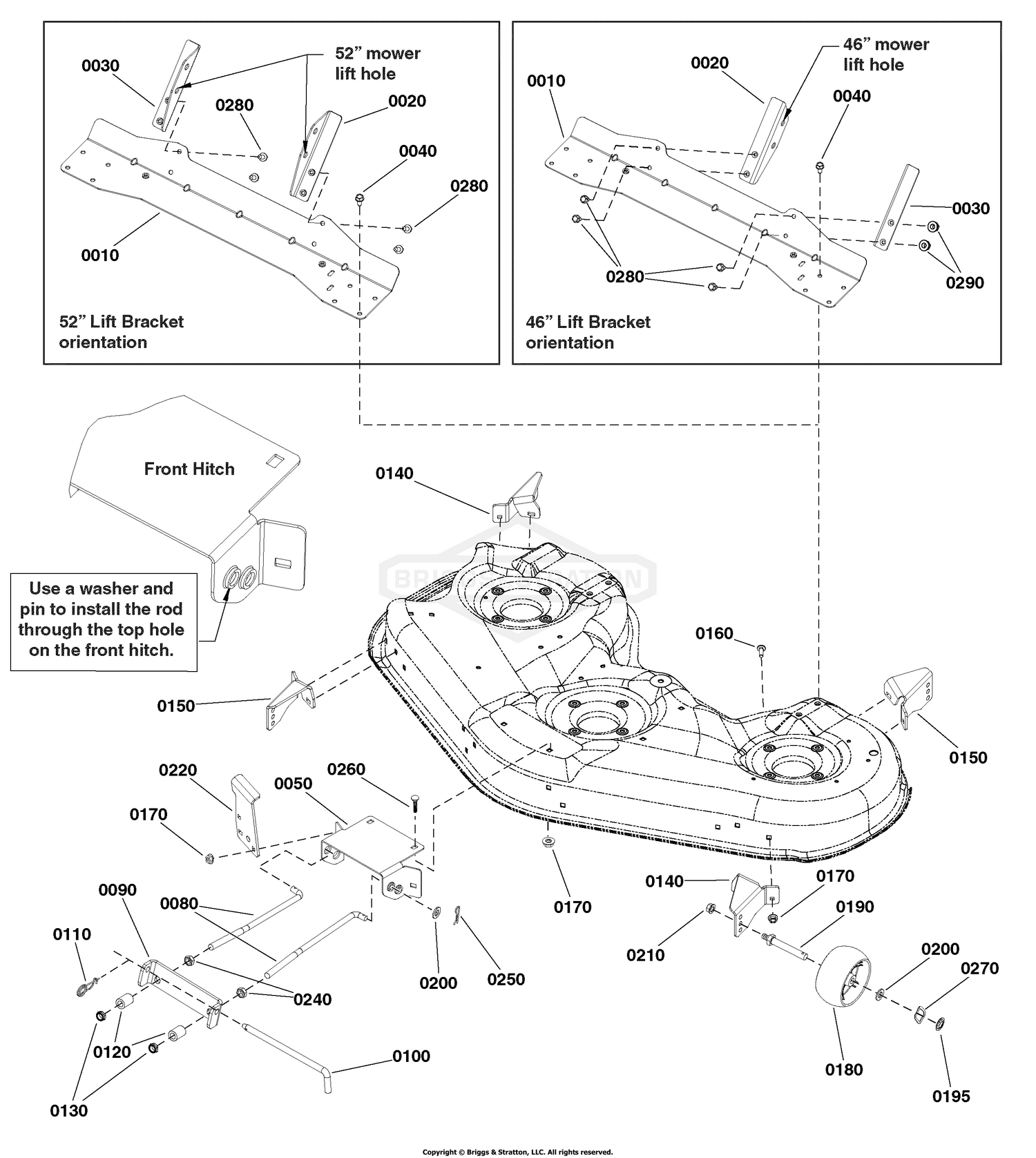 46" & 52" Mower Deck - Height Adjustment Group