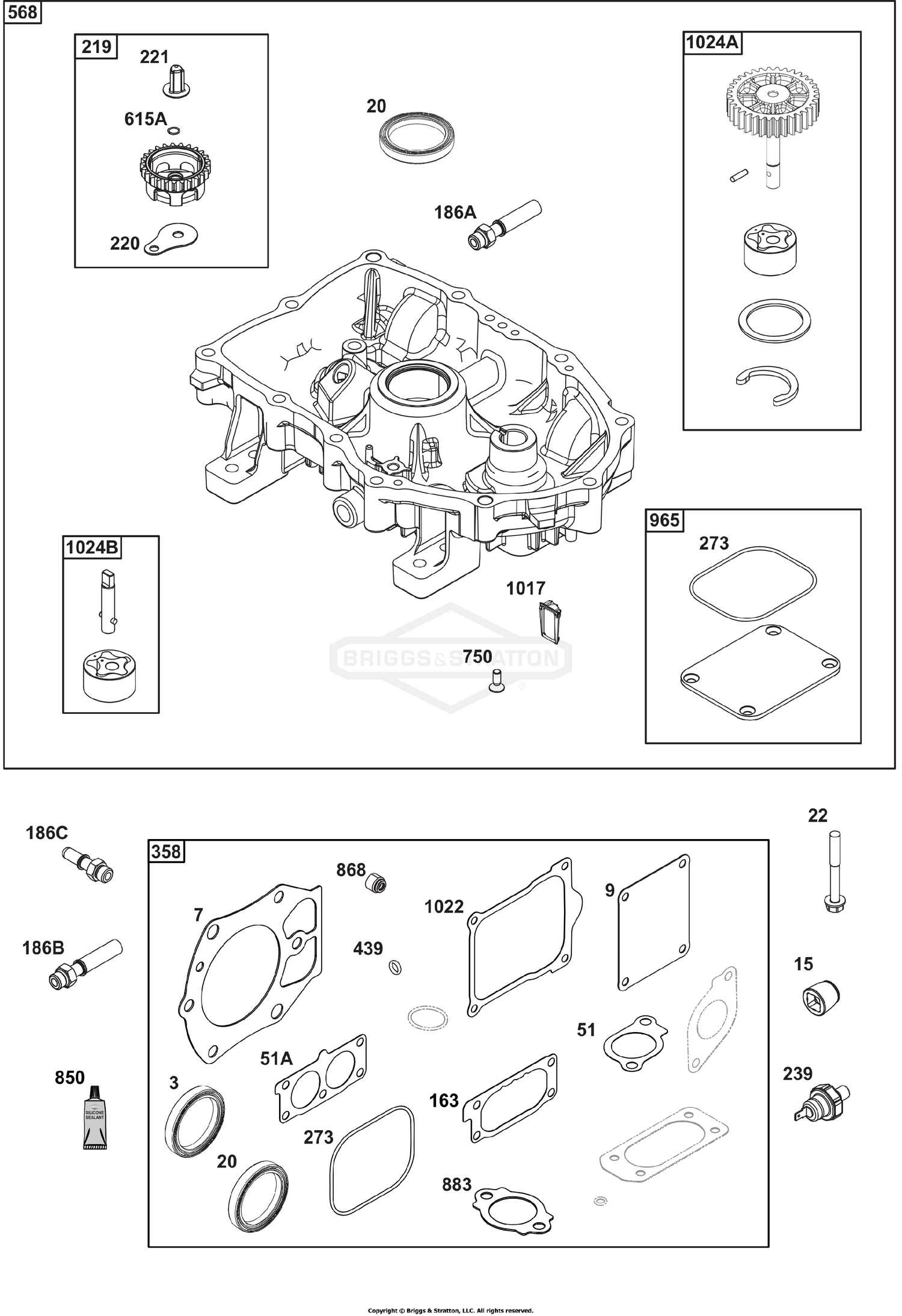 Crankcase Cover/Sump Group