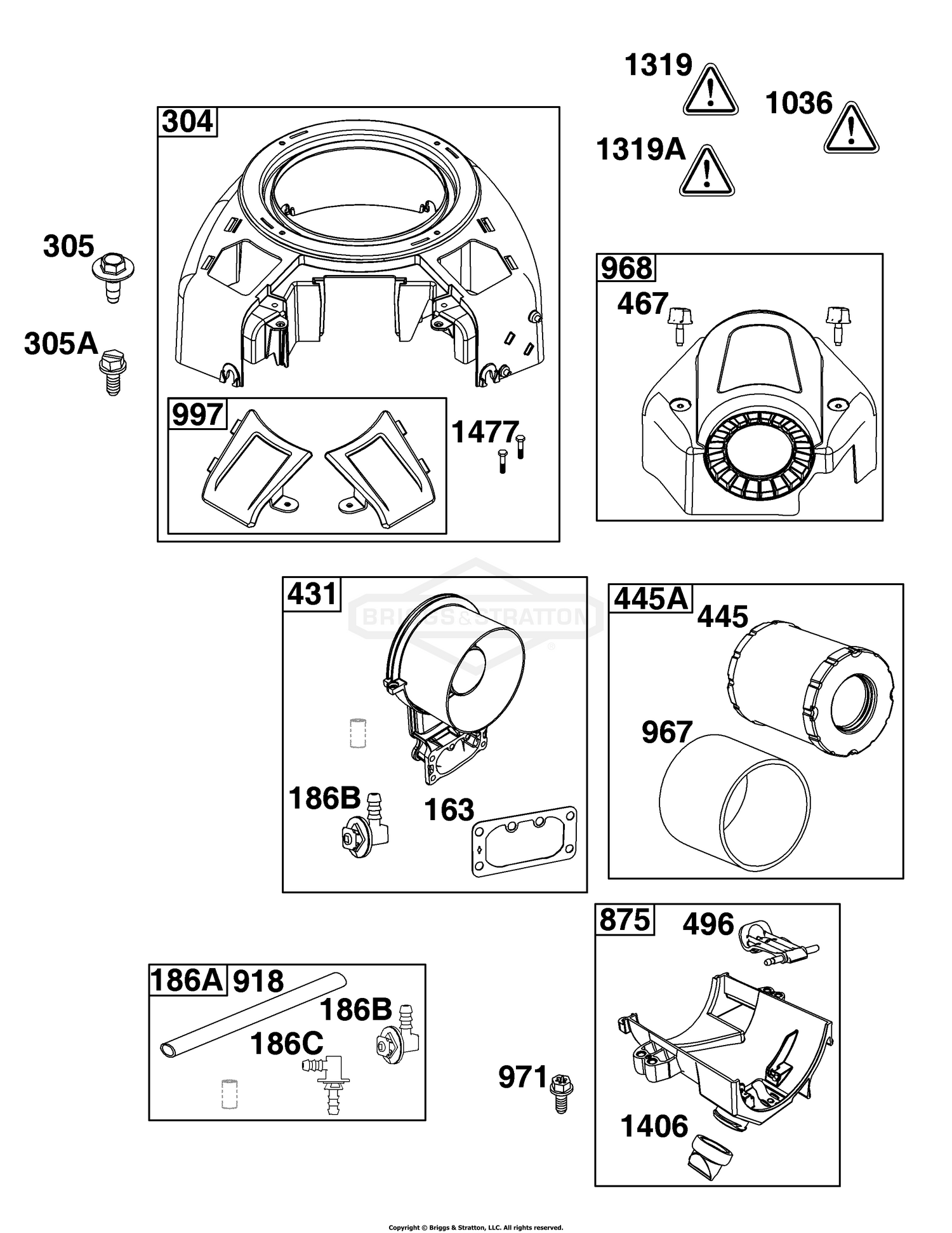 Blower Housing and Air Cleaner Group