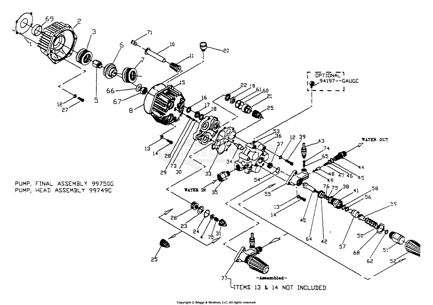Pump Drawing No. B1217B