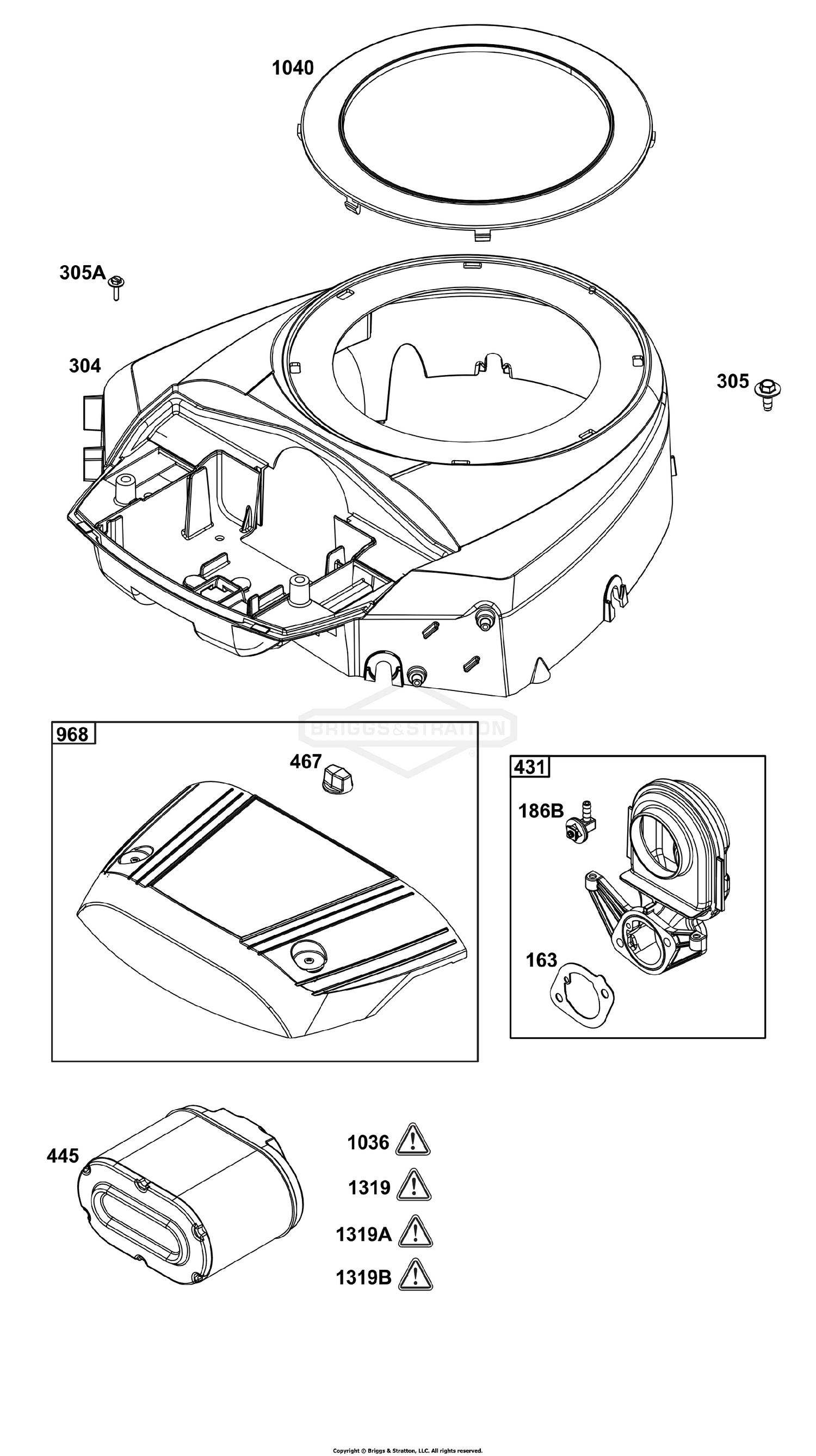 Blower Housing and Air Cleaner Group