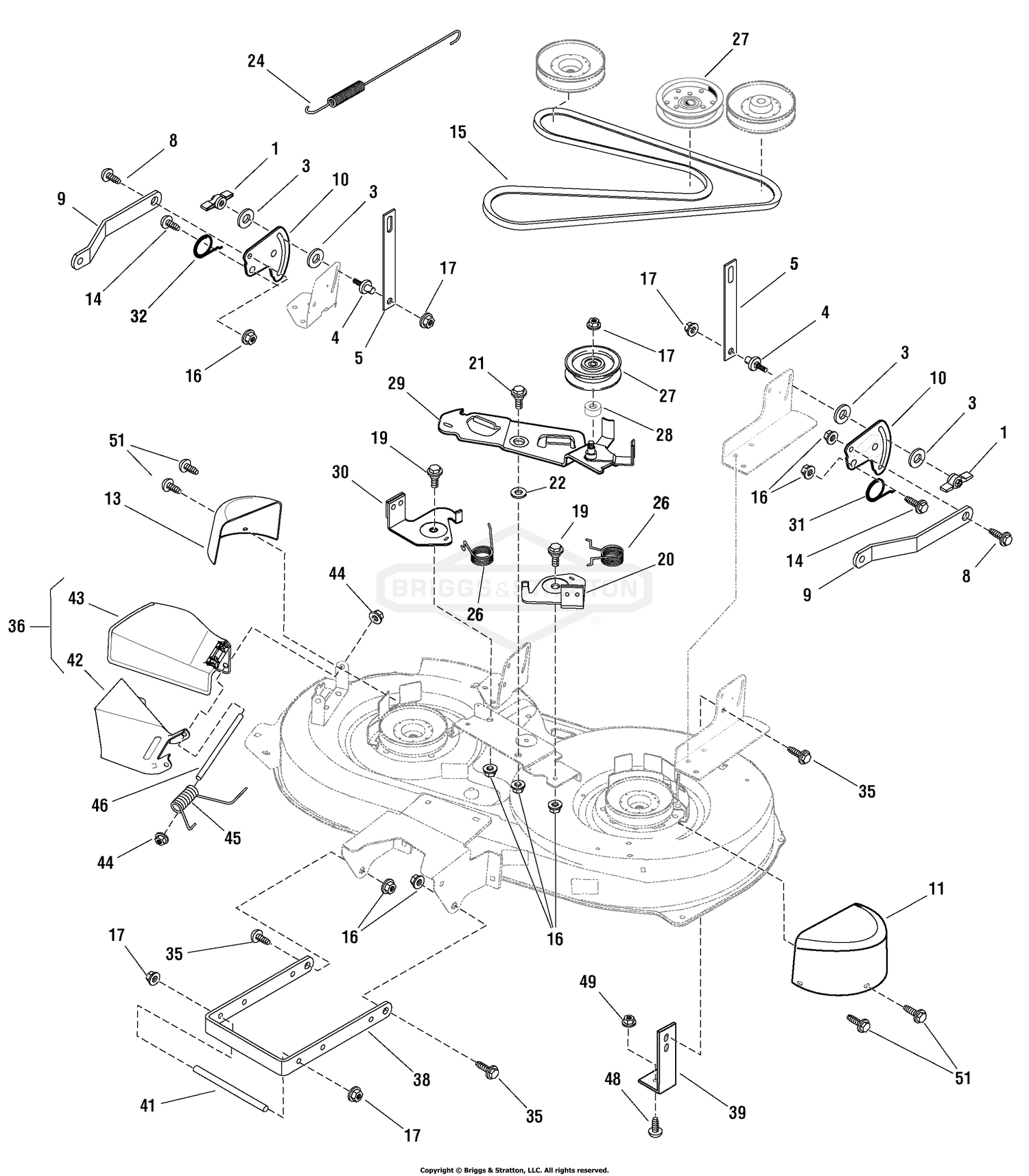 Murray lawn discount mower deck belt